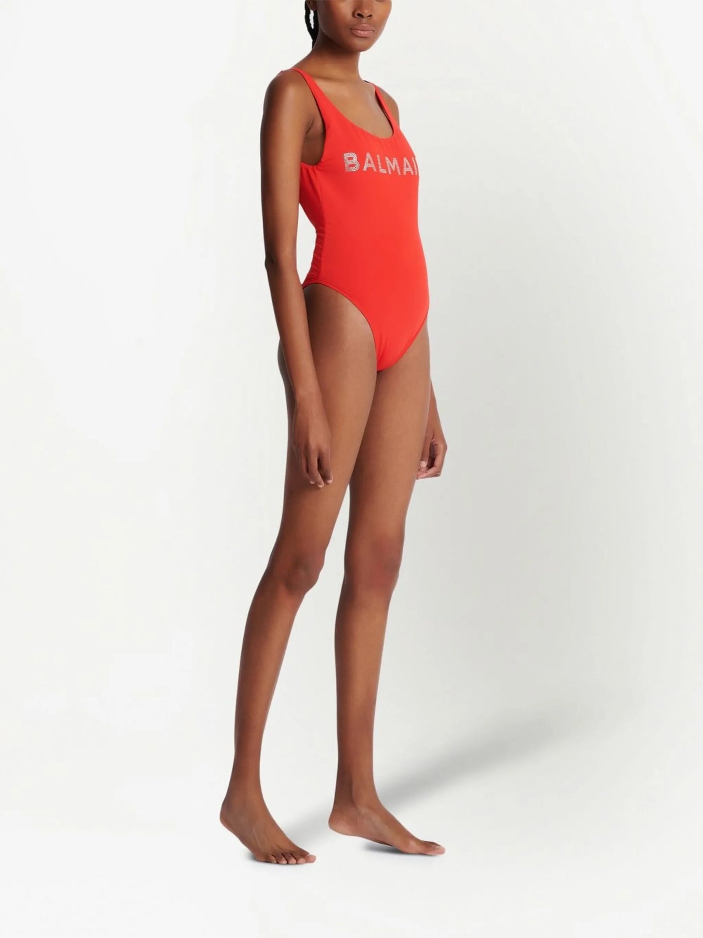 logo-print sleeveless swimsuit