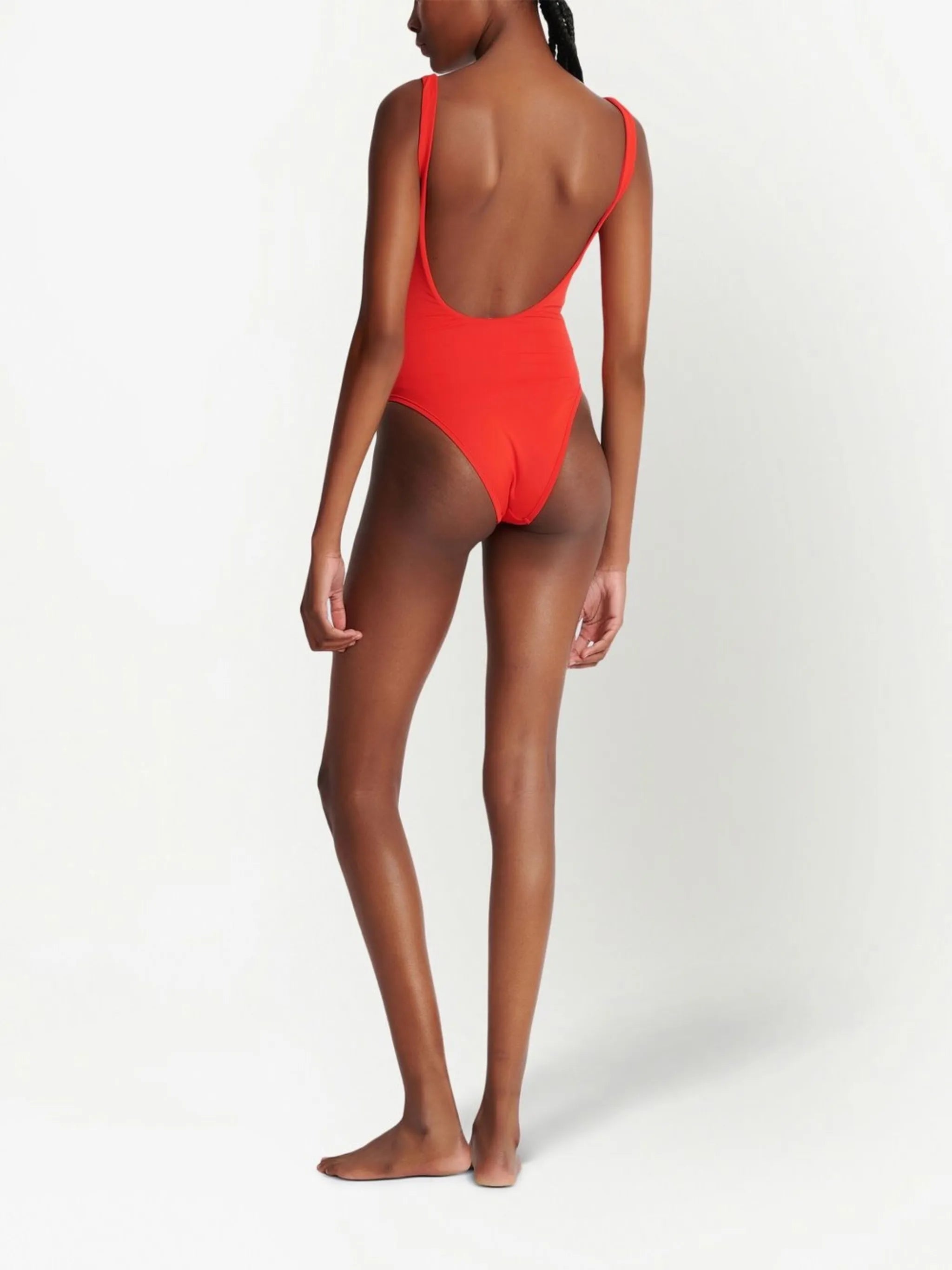 logo-print sleeveless swimsuit