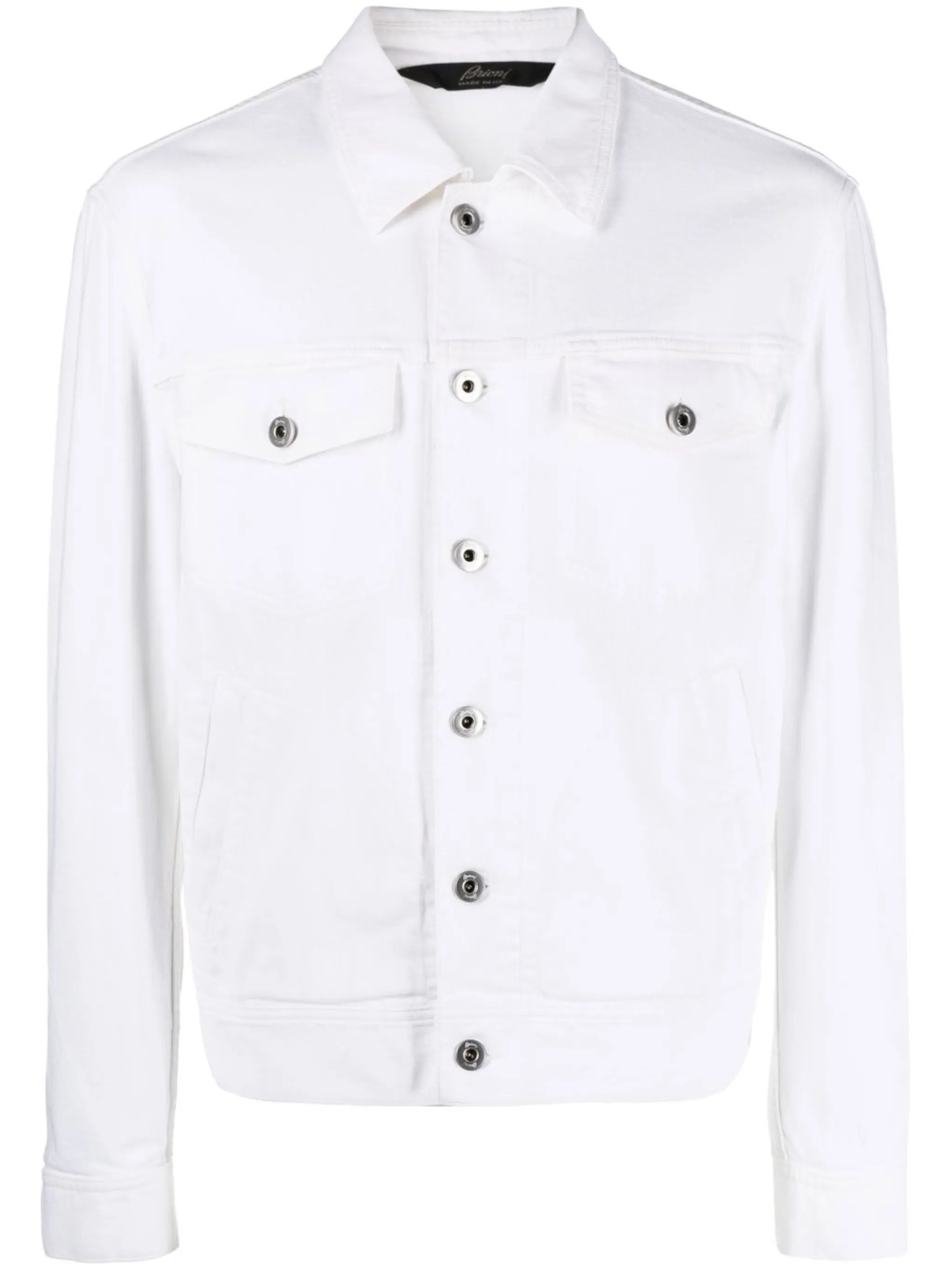 button-fastening denim jacket