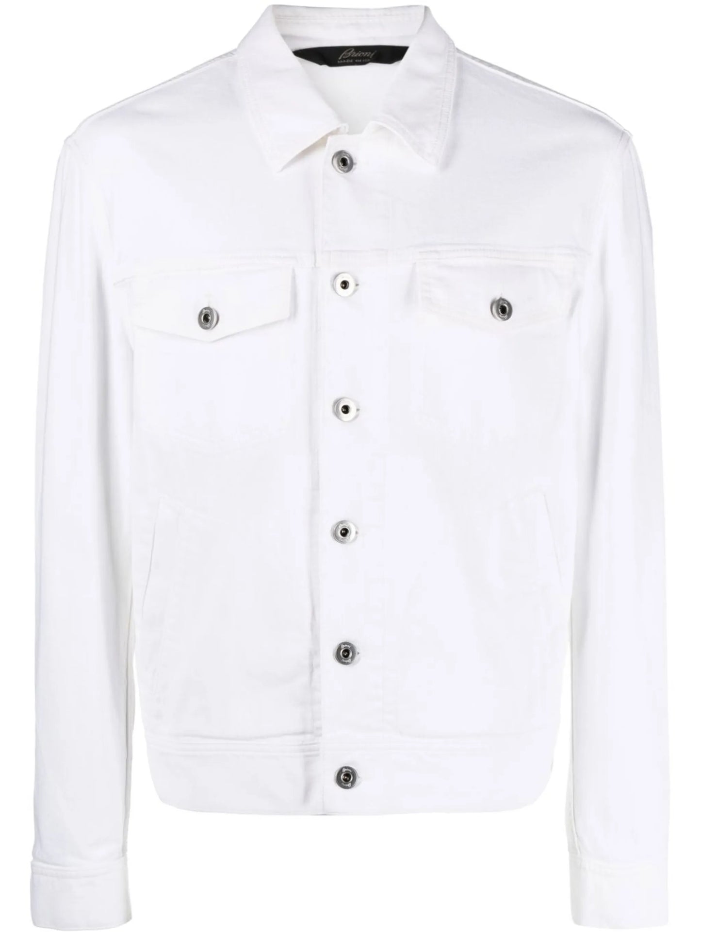button-fastening denim jacket