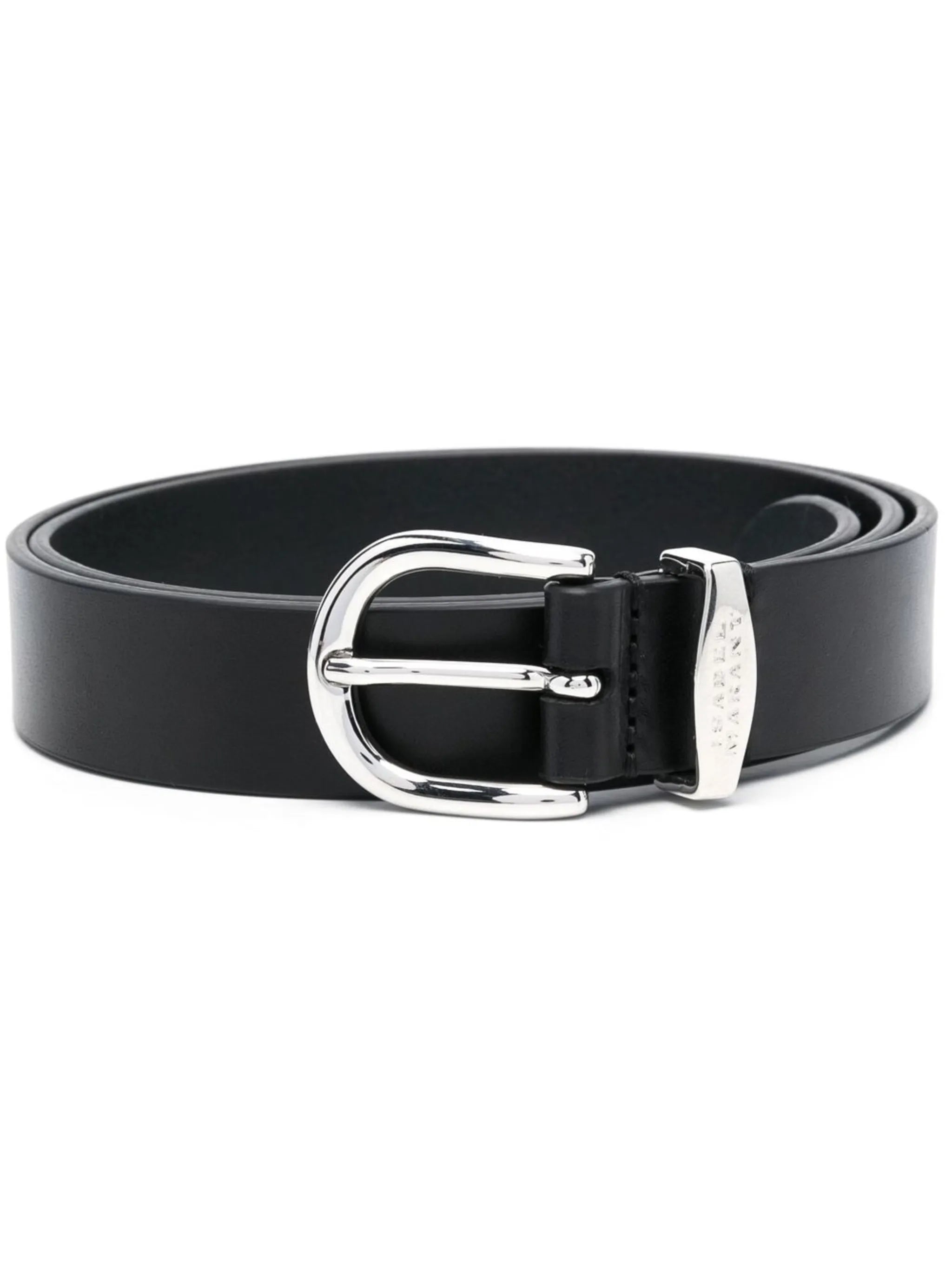 buckled slim-cut belt