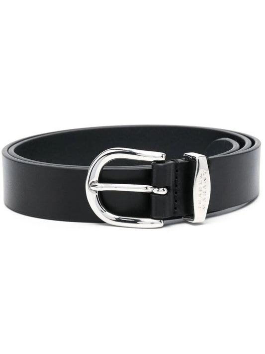 buckled slim-cut belt