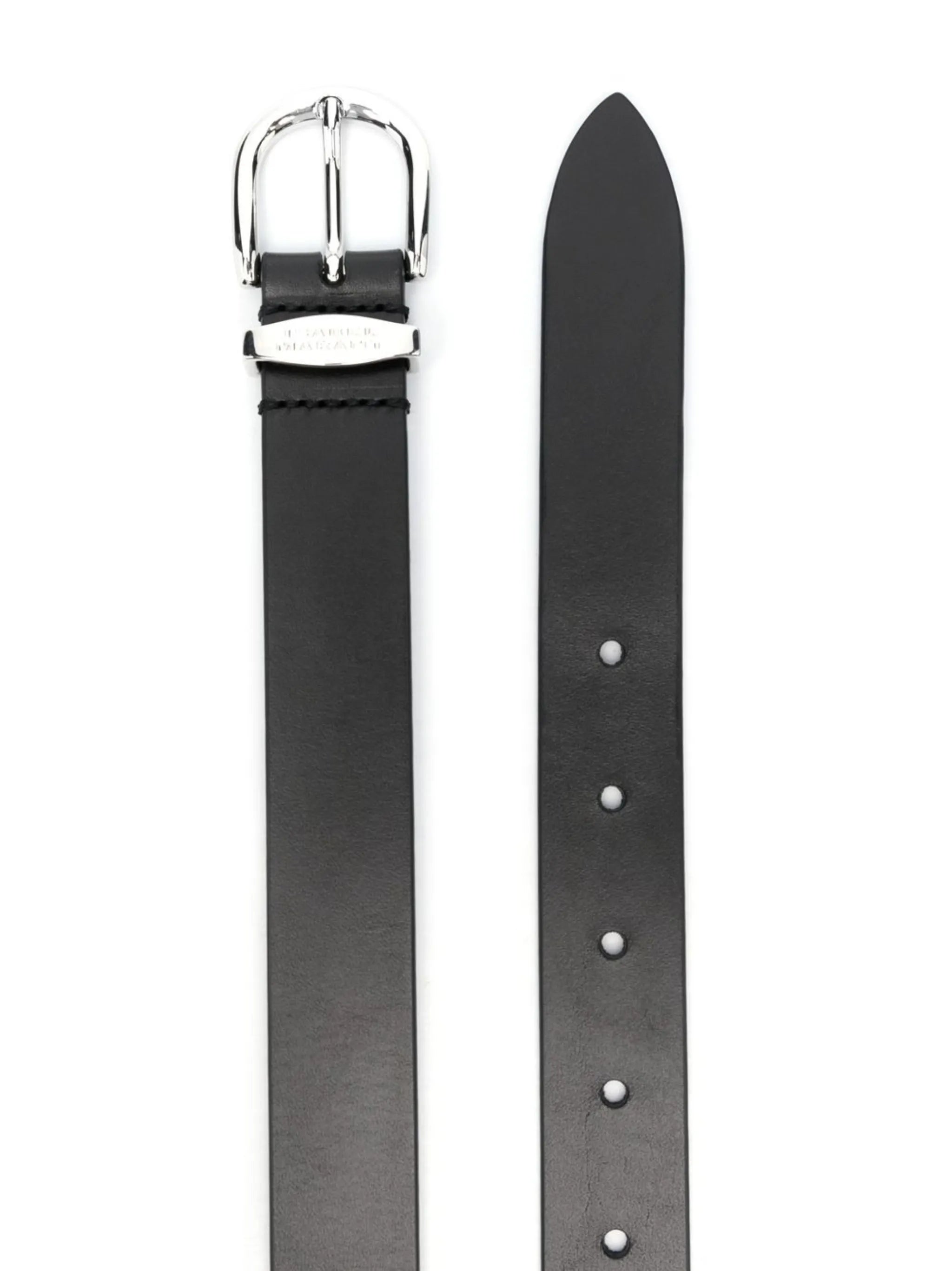 buckled slim-cut belt