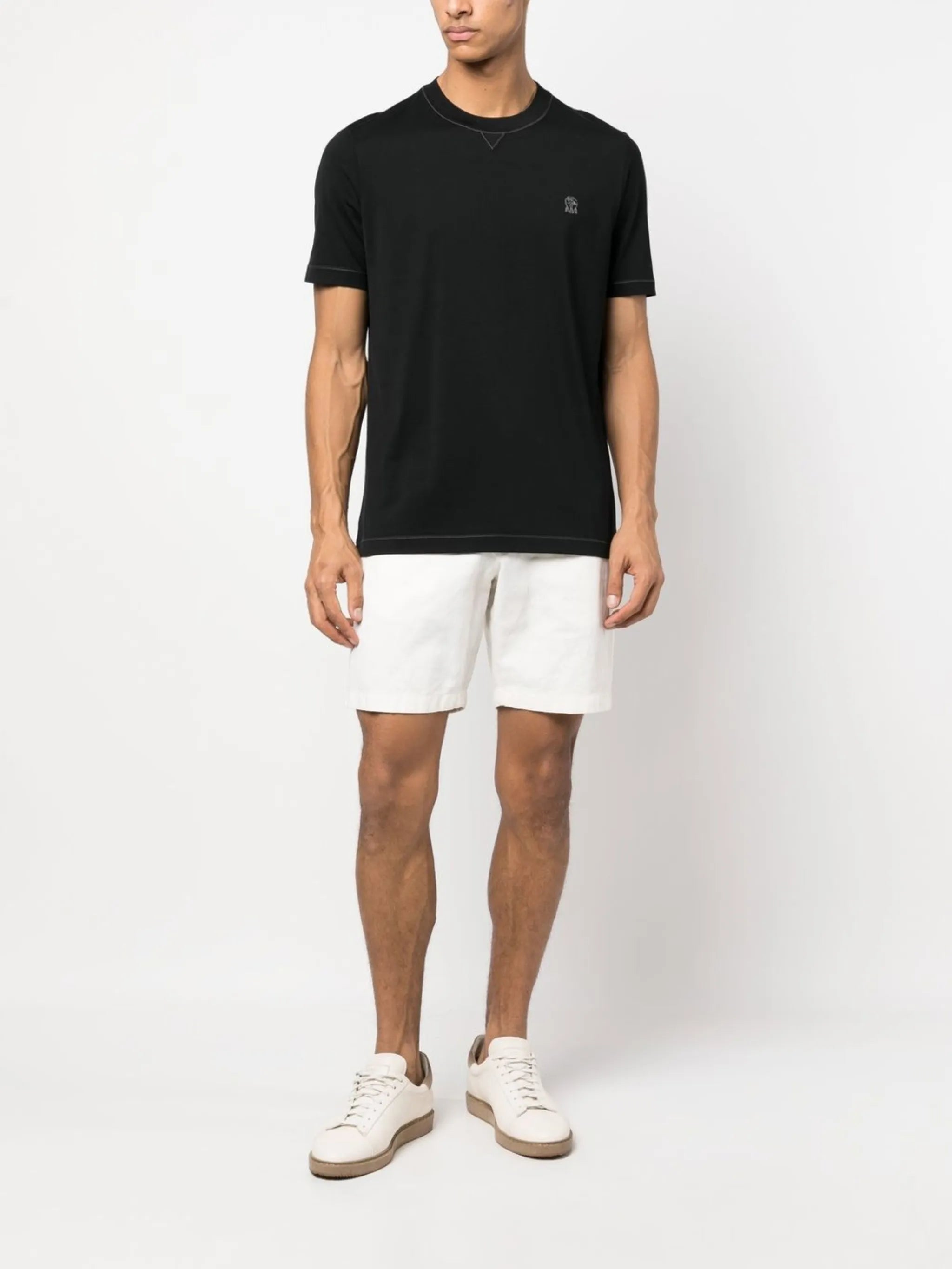 embroidered-logo T-shirt