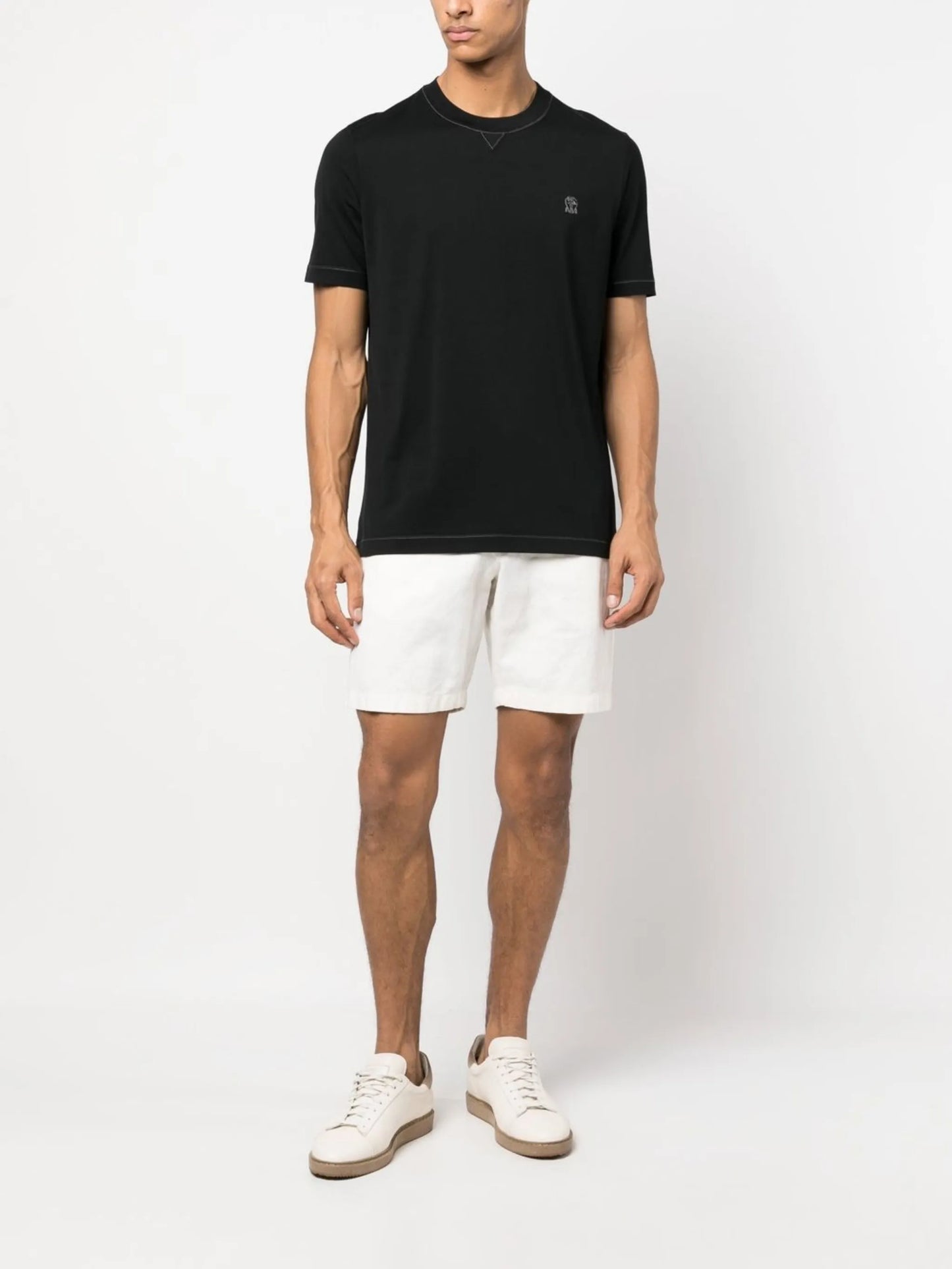 embroidered-logo T-shirt