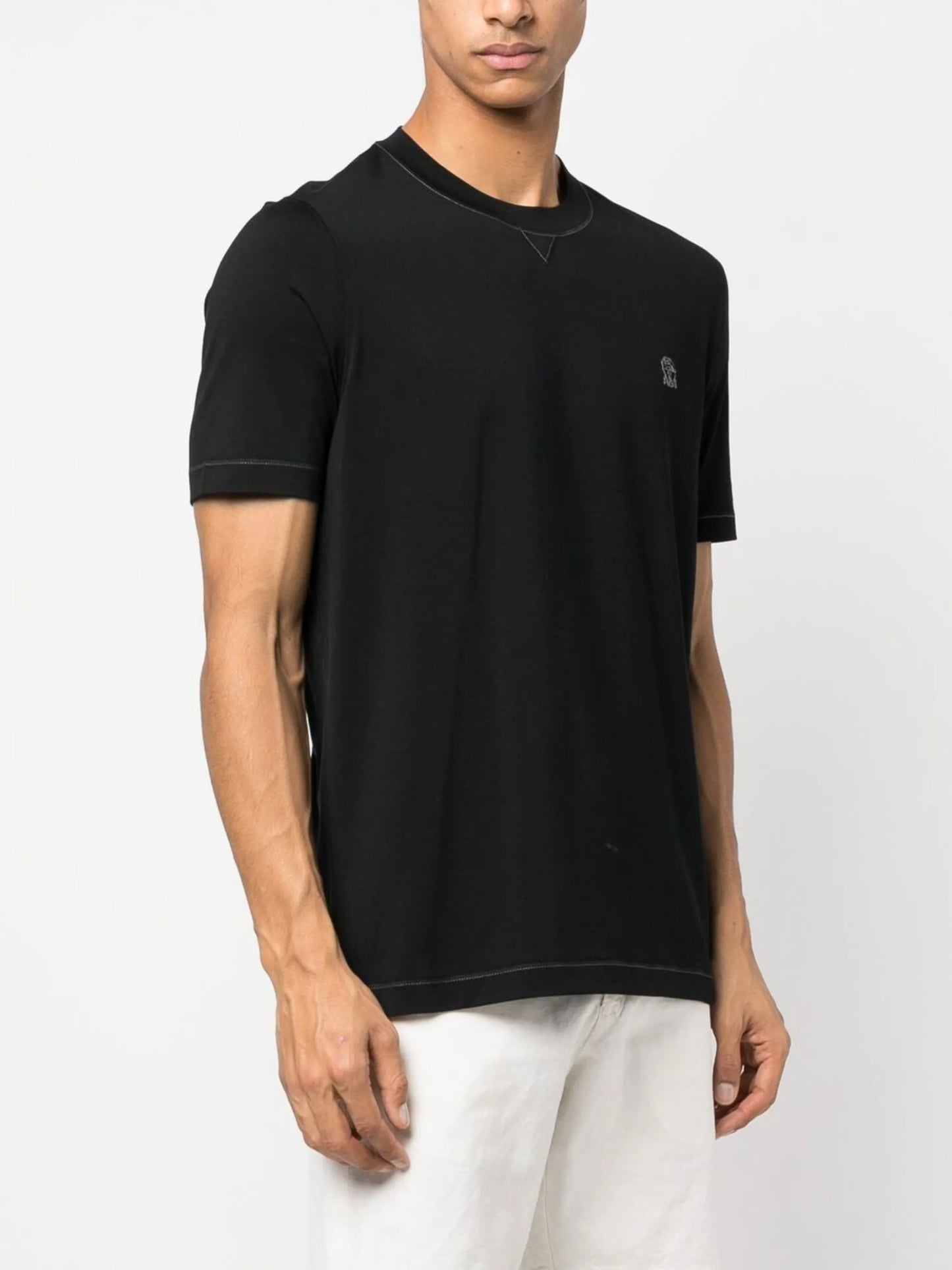 embroidered-logo T-shirt