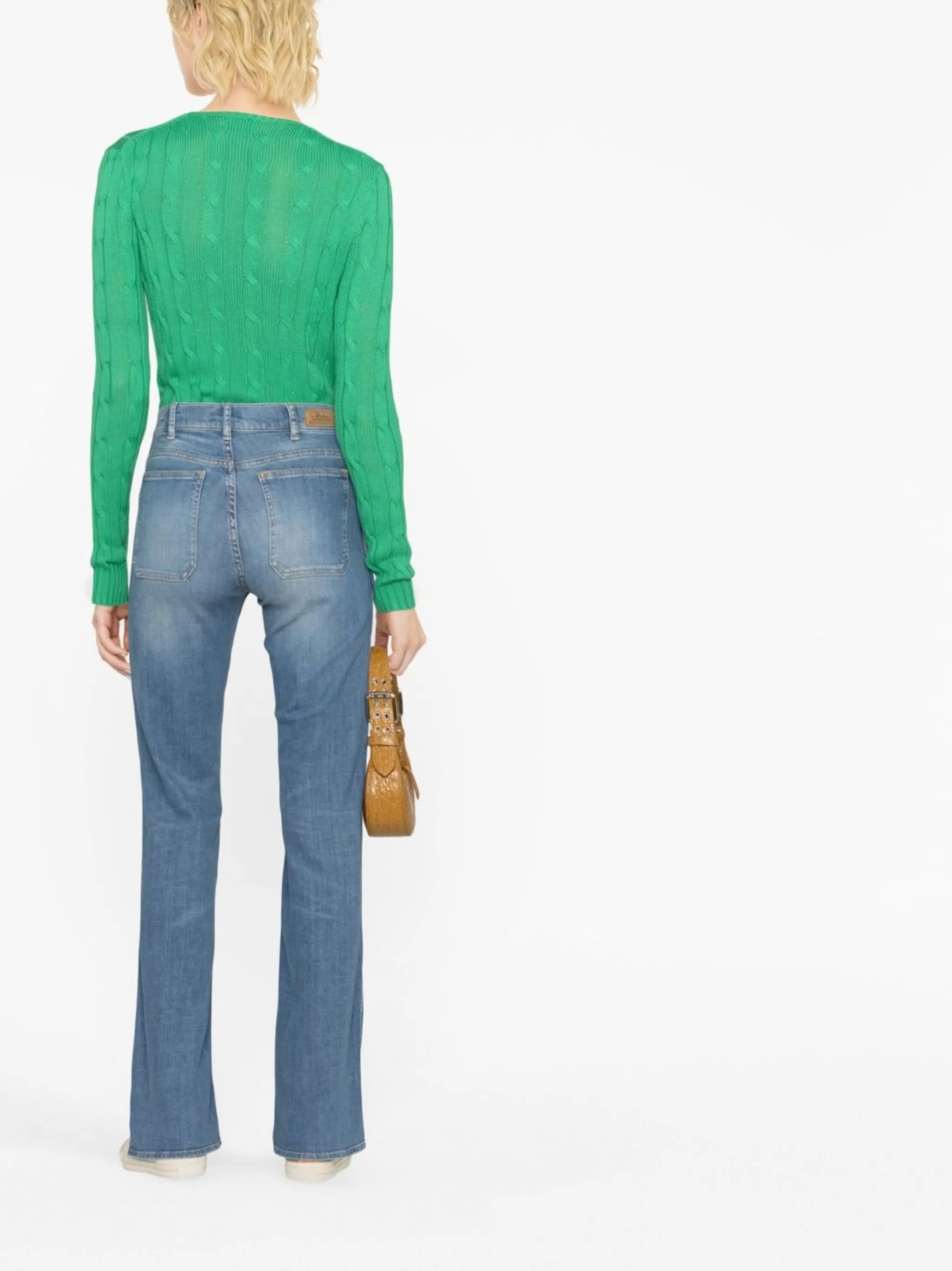 stonewash straight-leg jeans