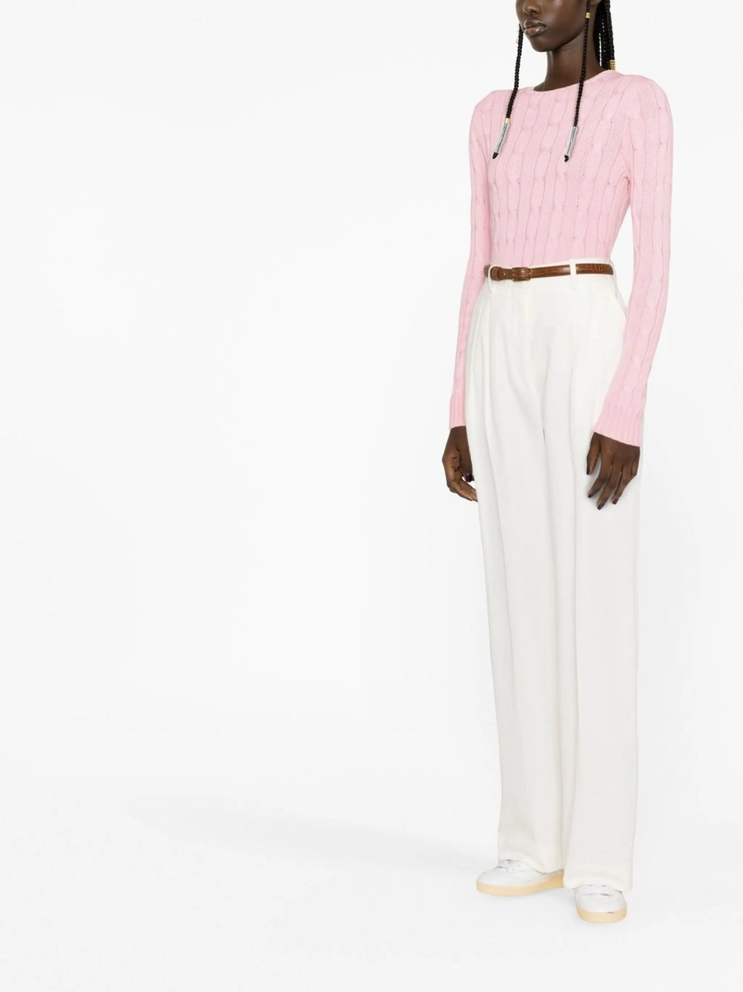 long-sleeve knitted jumper