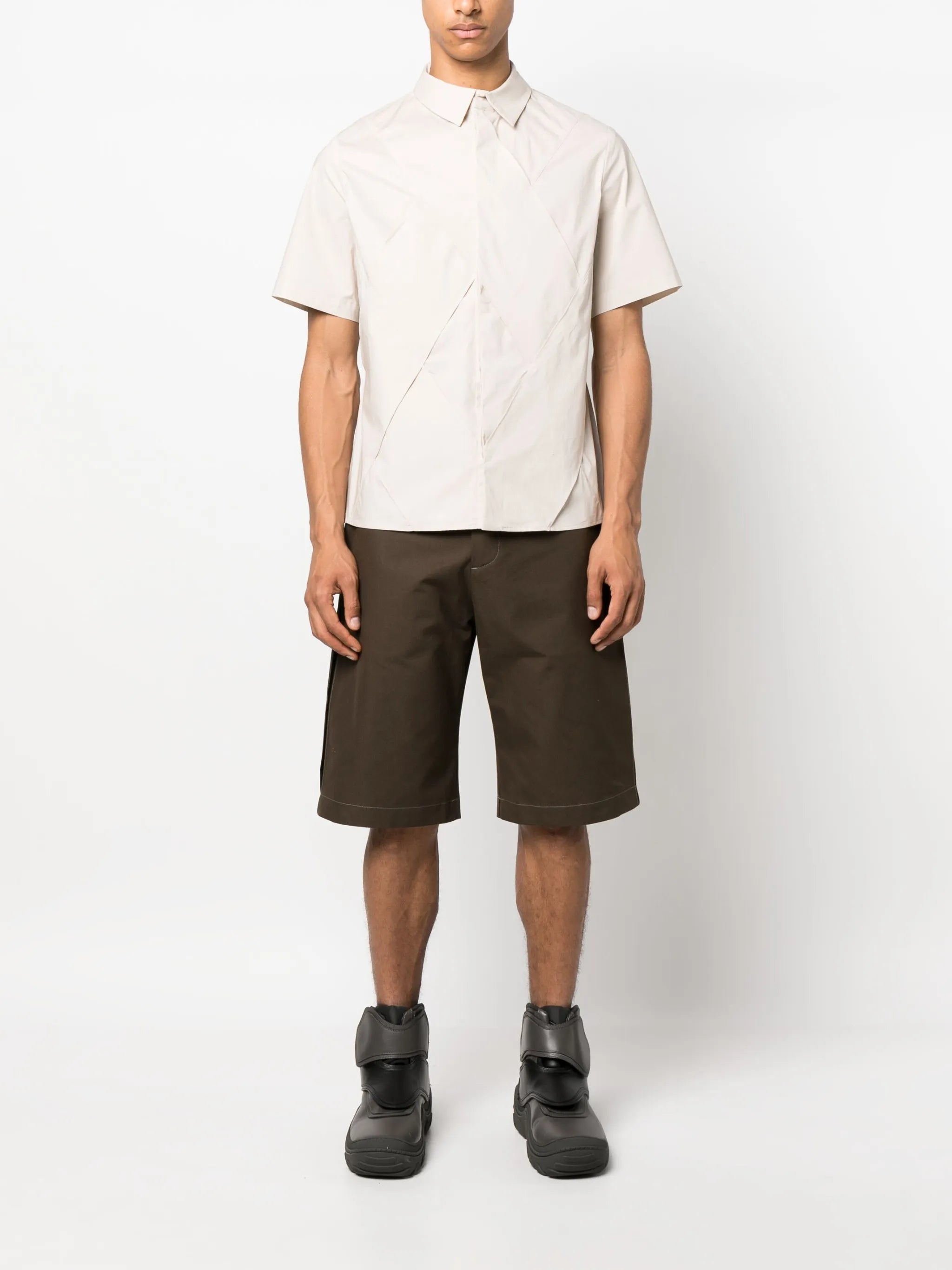Bone Pastry panelled shirt