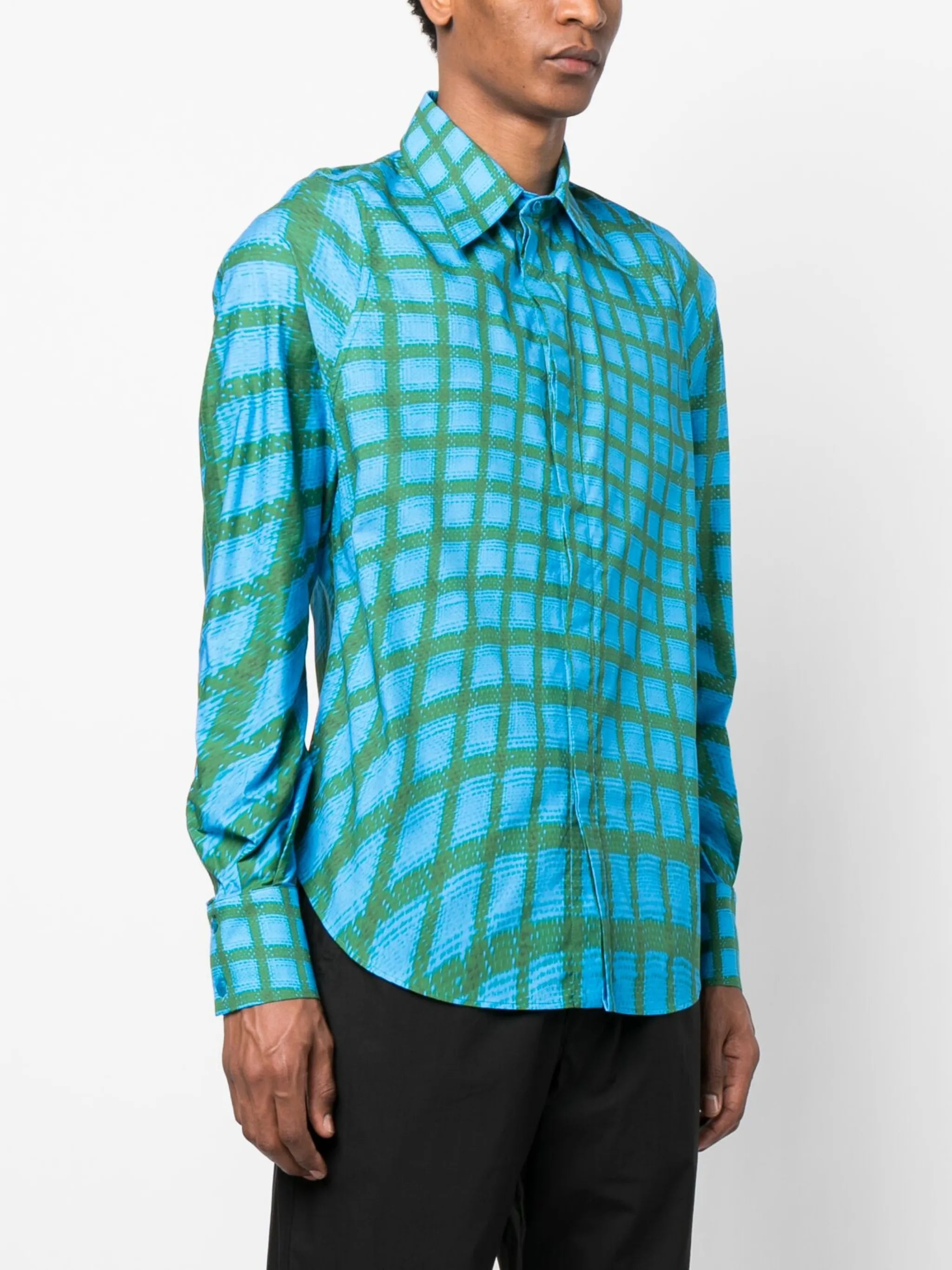 abstract-print cotton shirt