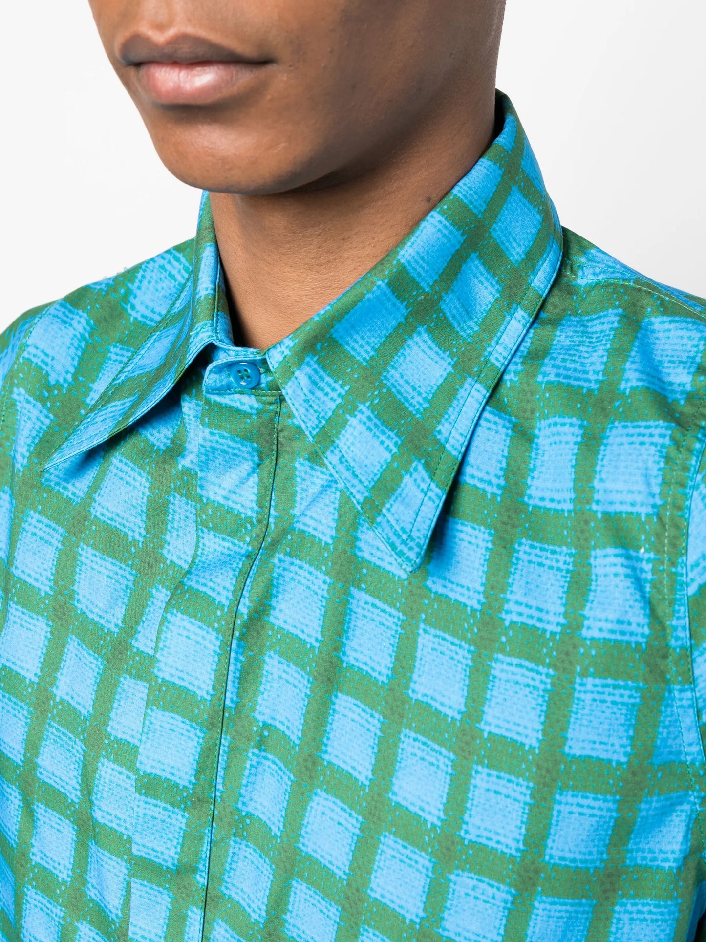 abstract-print cotton shirt