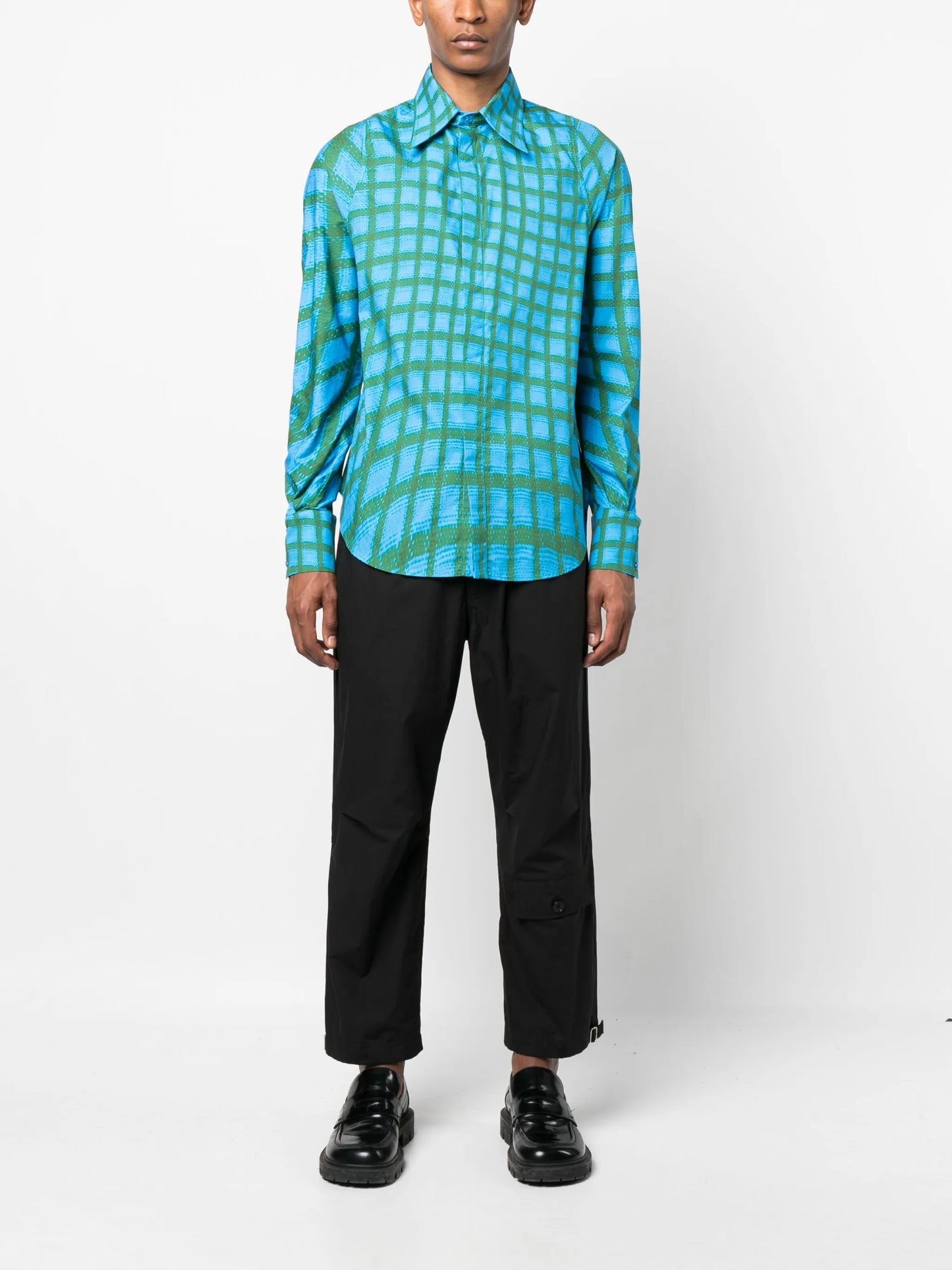 abstract-print cotton shirt
