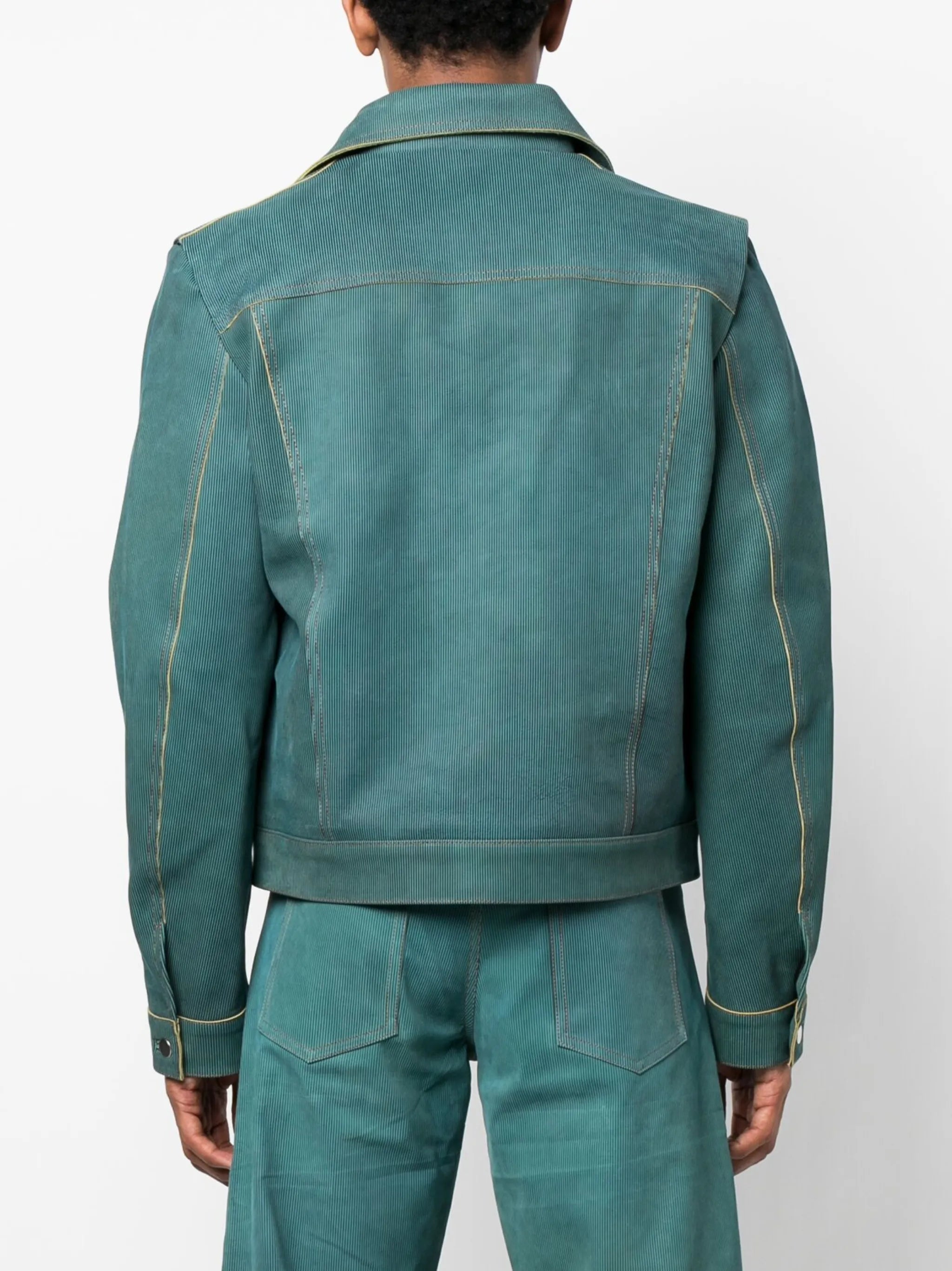 Larda striped leather jacket