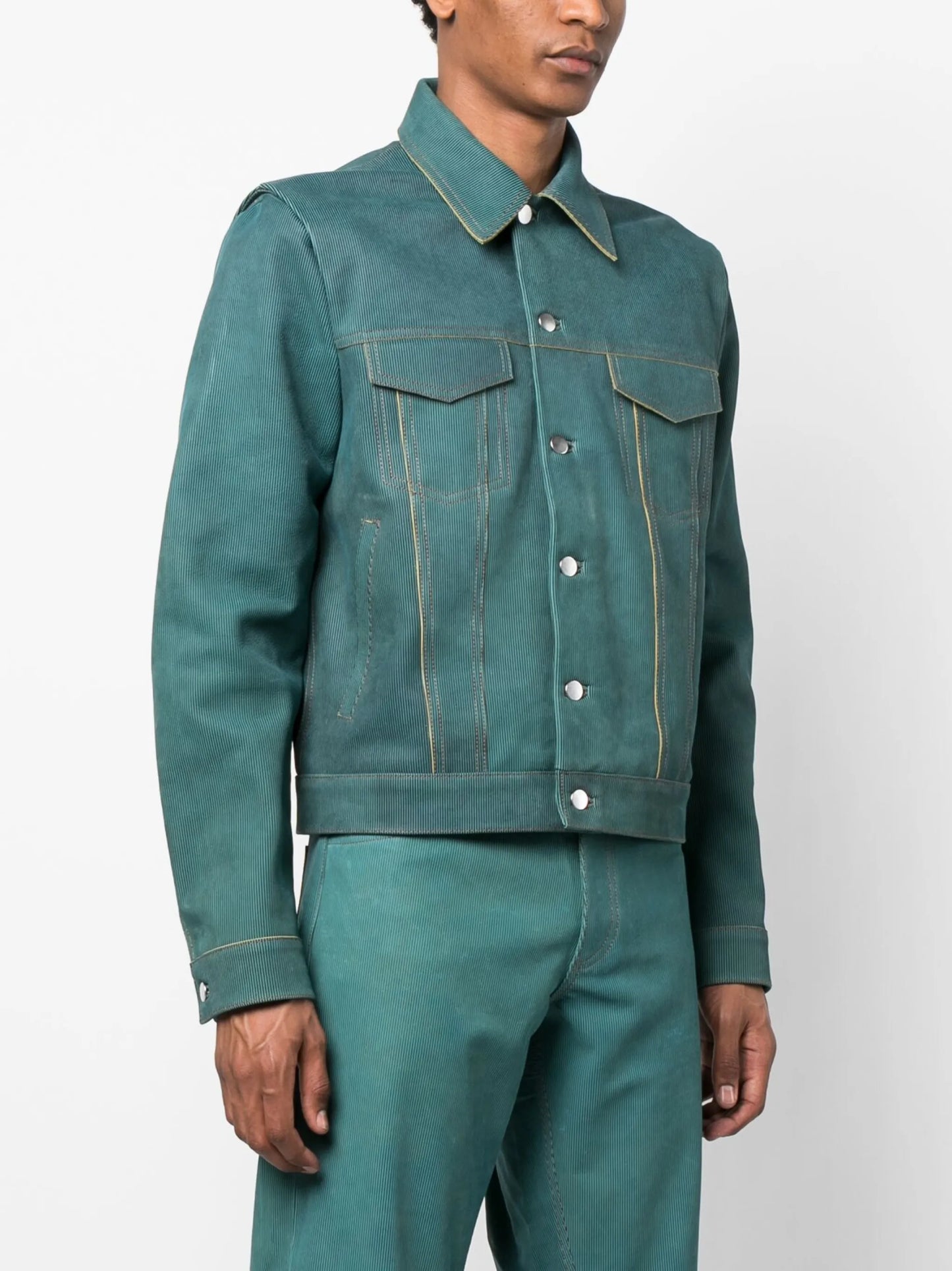 Larda striped leather jacket