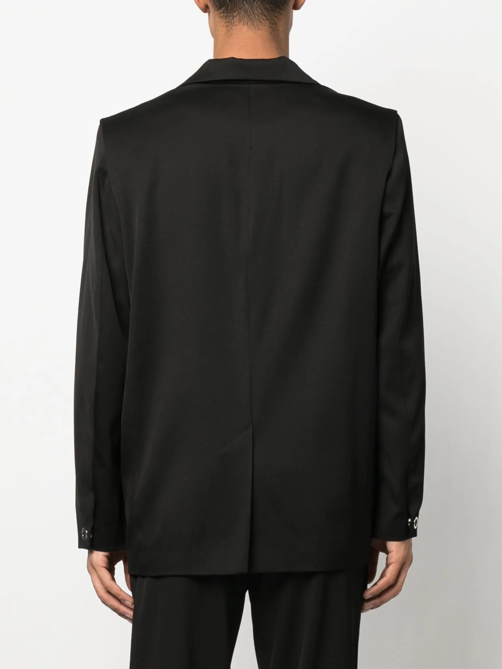 gathered single-breasted blazer