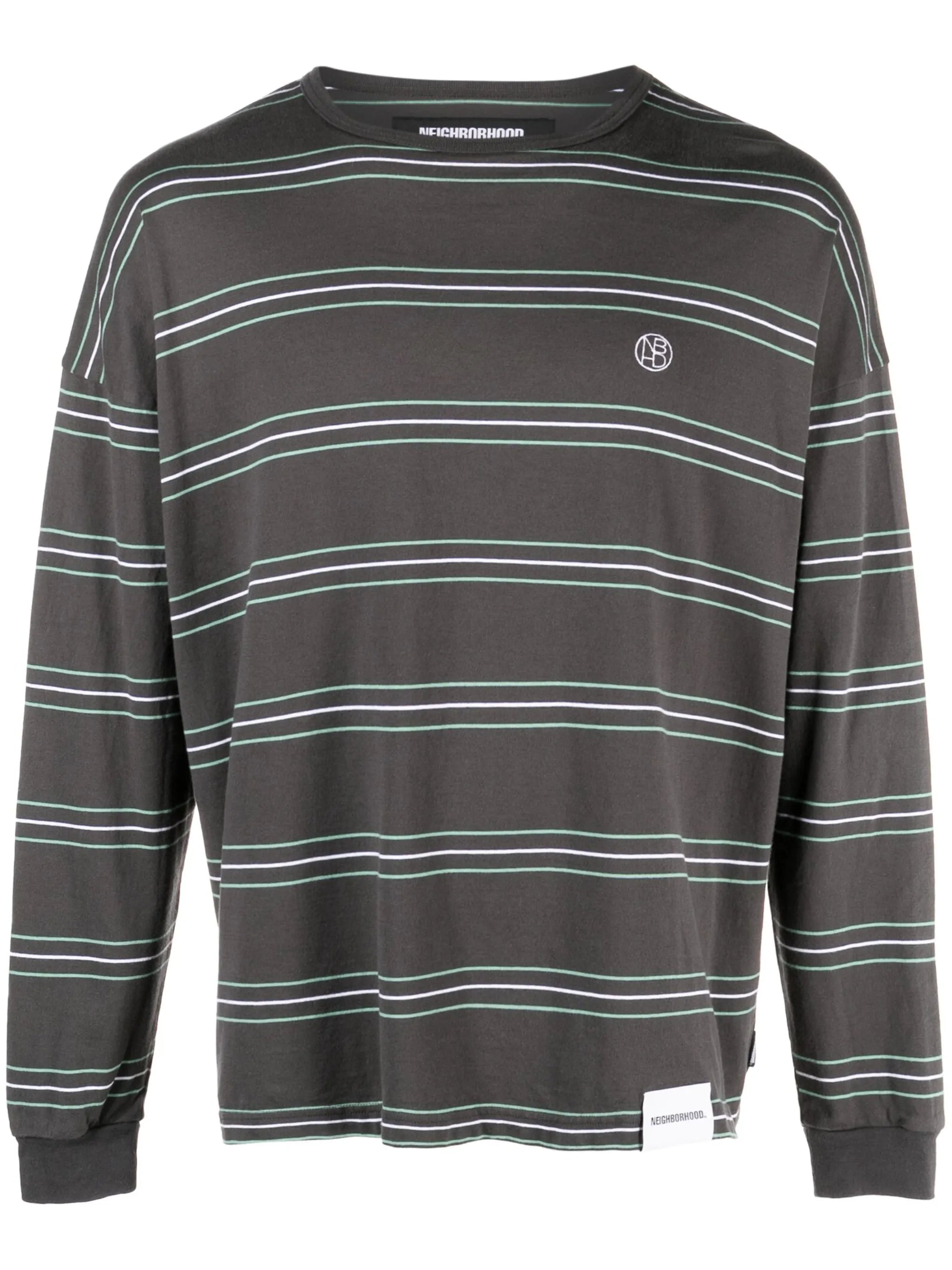 stripe-detailing cotton sweatshirt