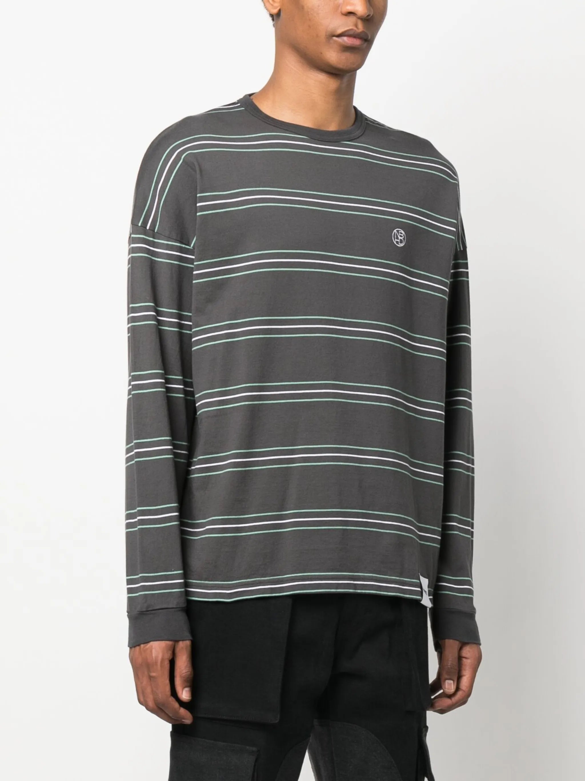 stripe-detailing cotton sweatshirt