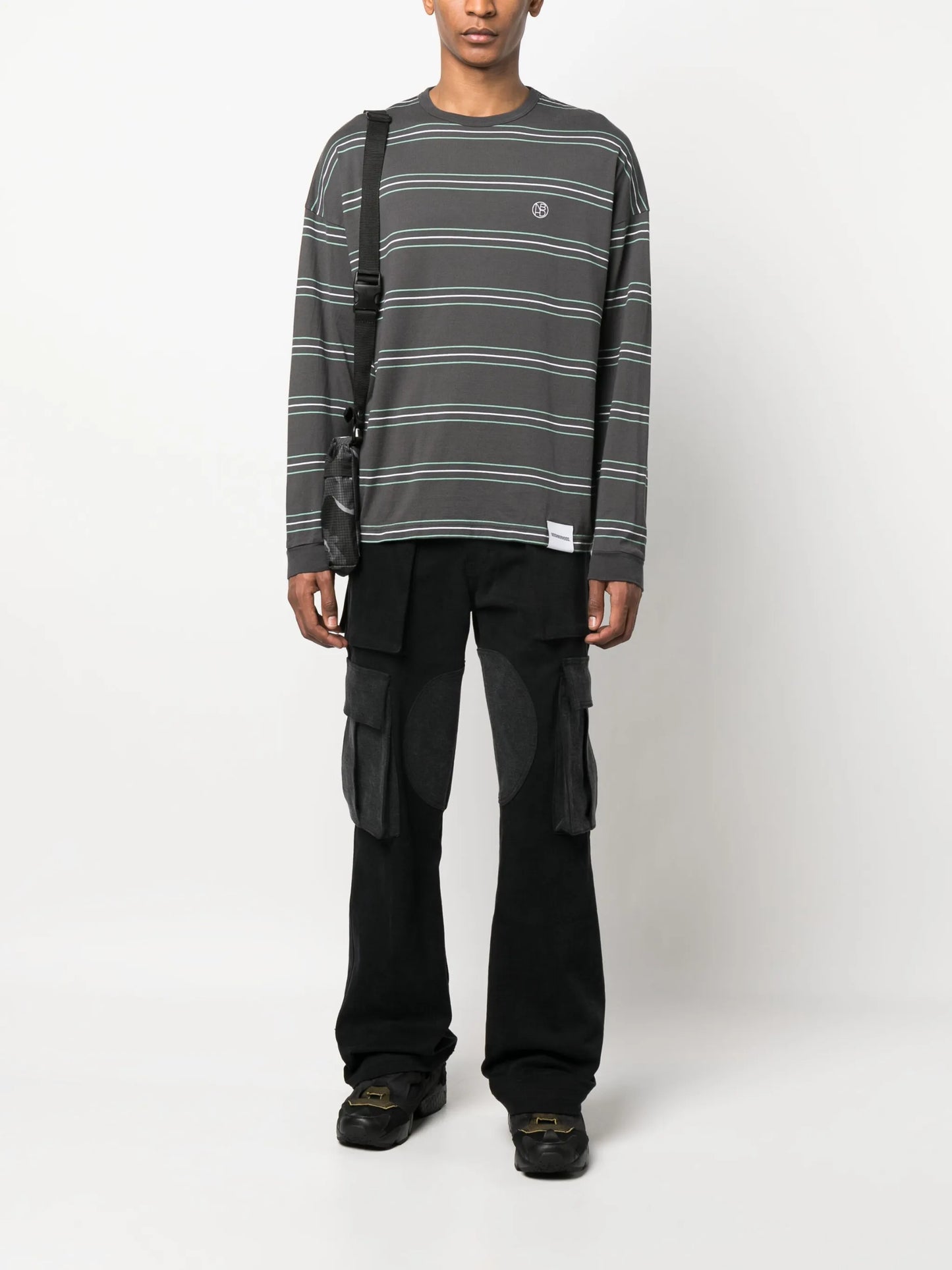 stripe-detailing cotton sweatshirt