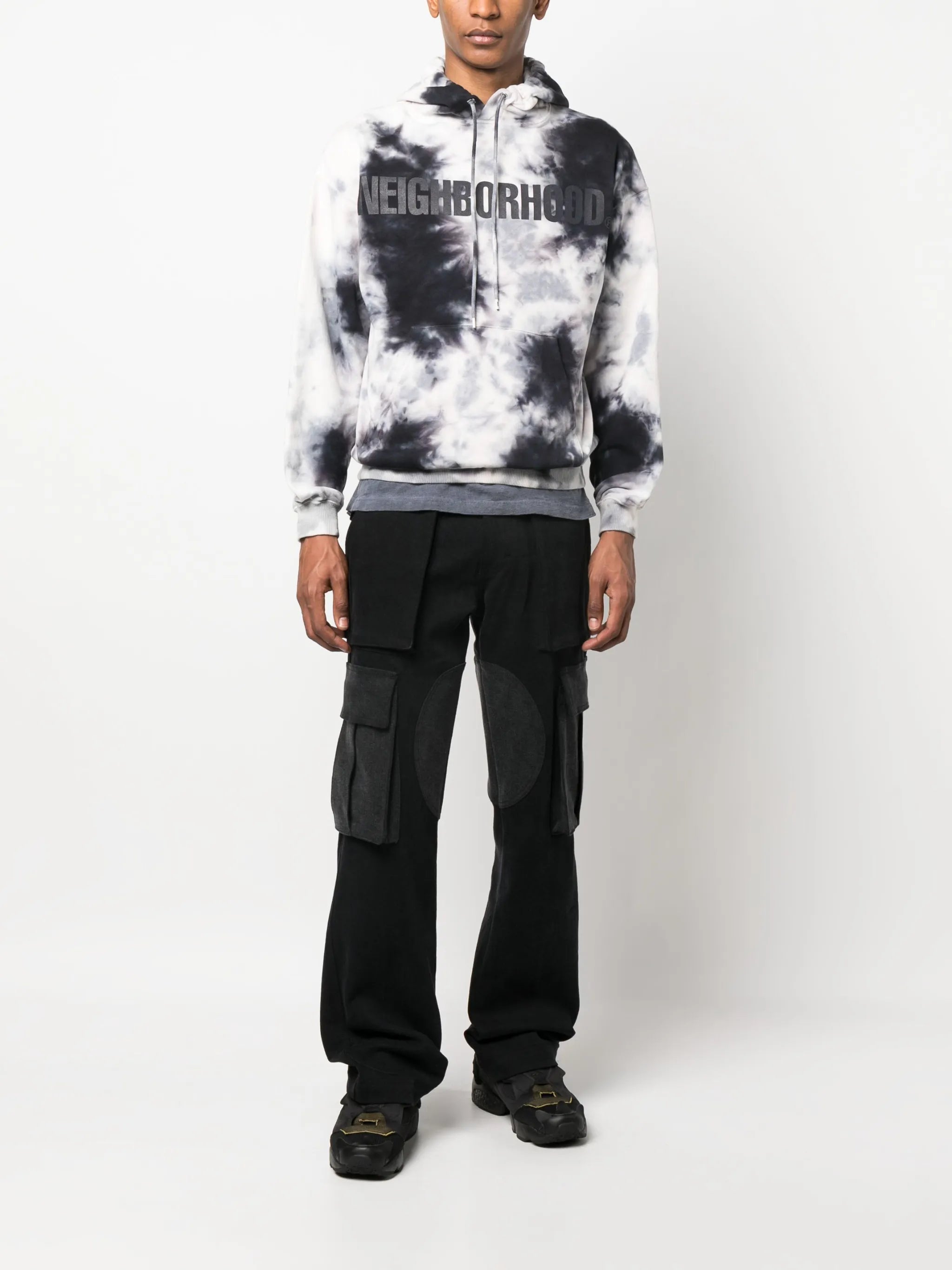 tie-dye patter cotton hoodie