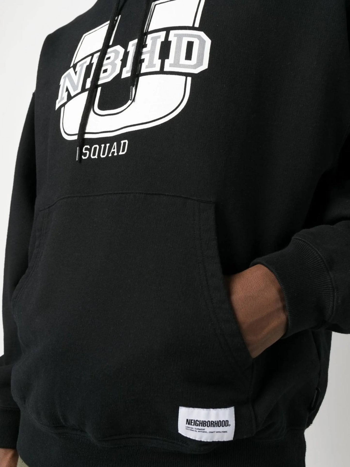 logo-print cotton hoodie