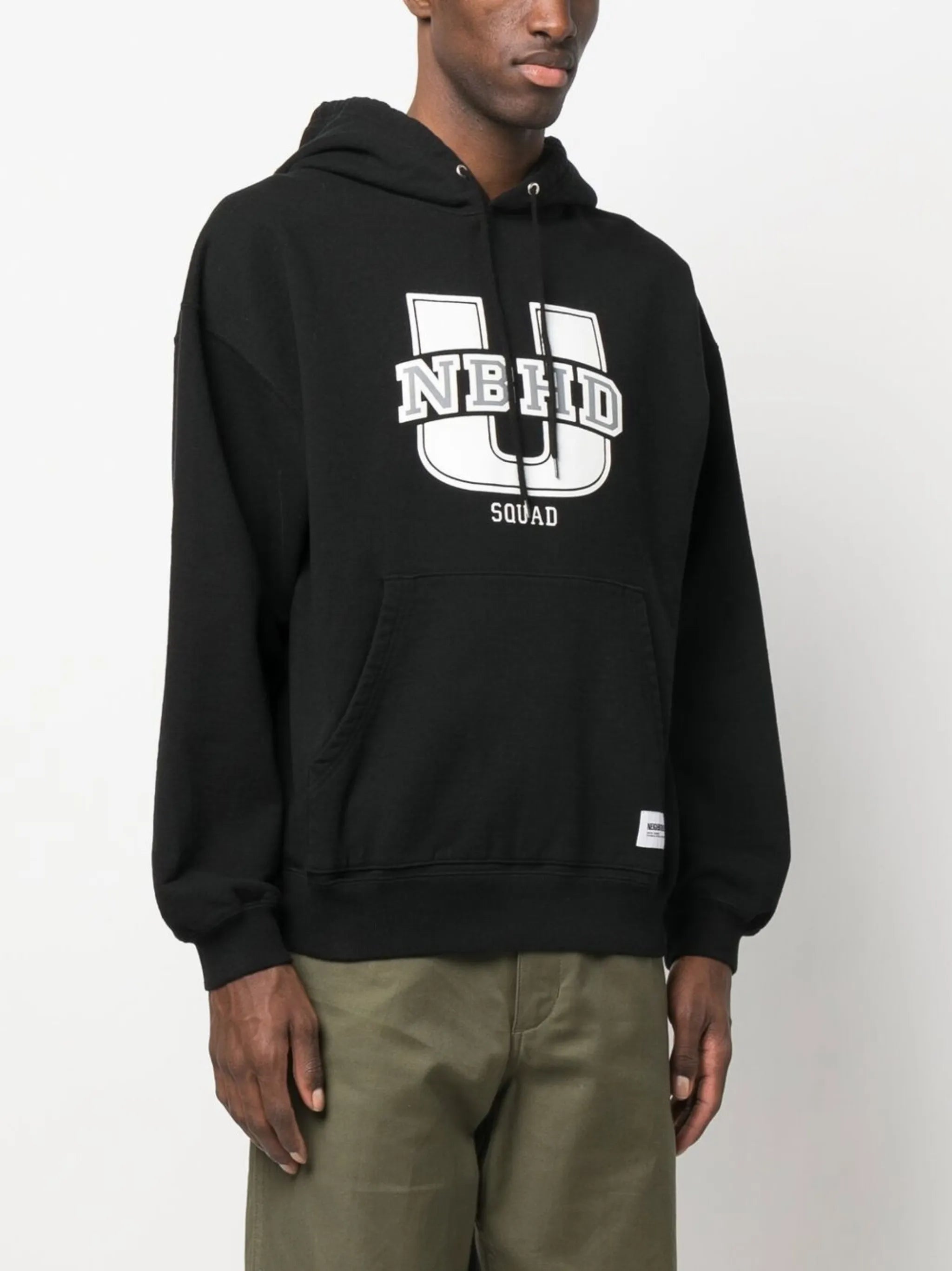 logo-print cotton hoodie