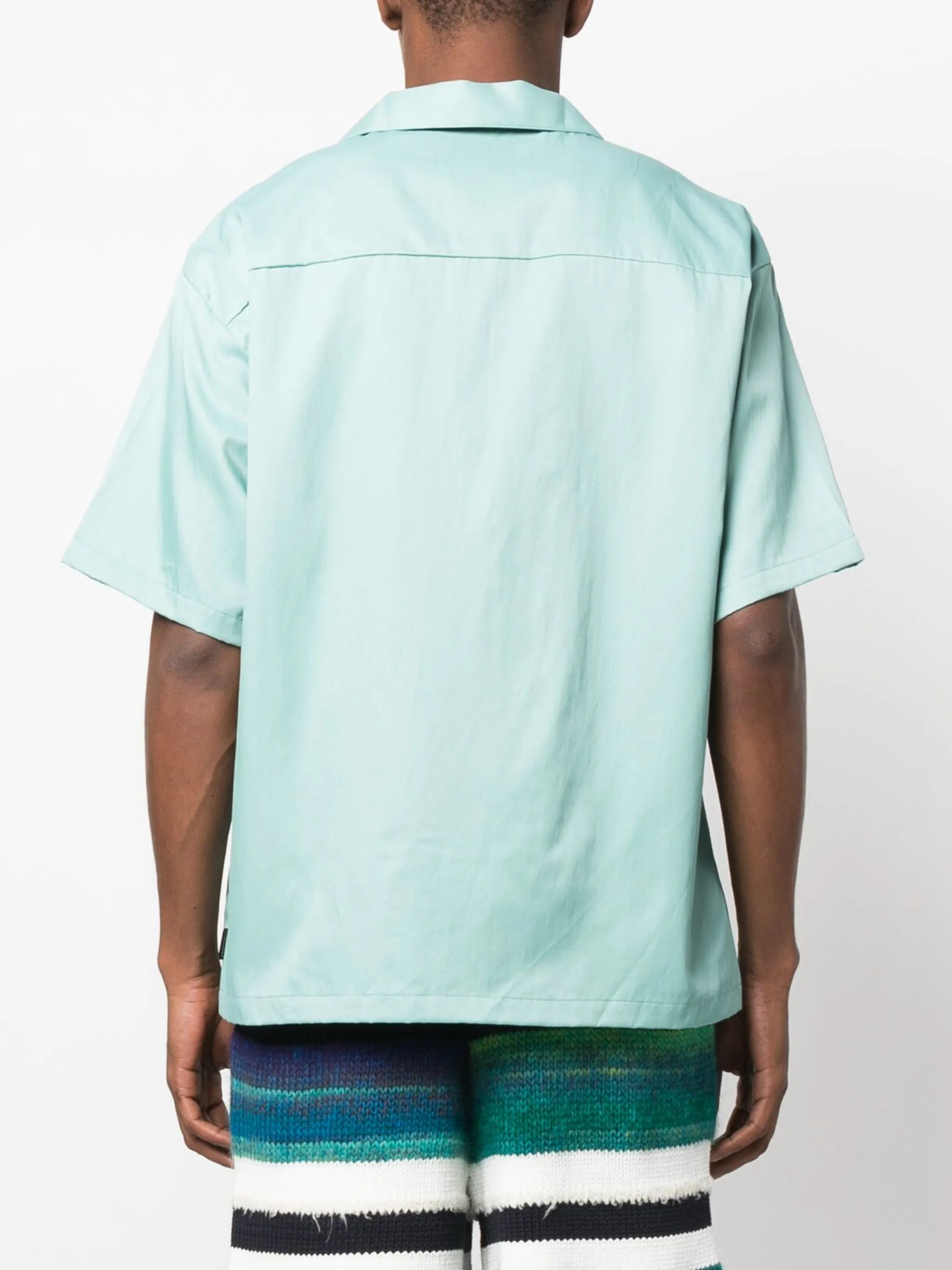 logo-embroidered Cuban-collar shirt