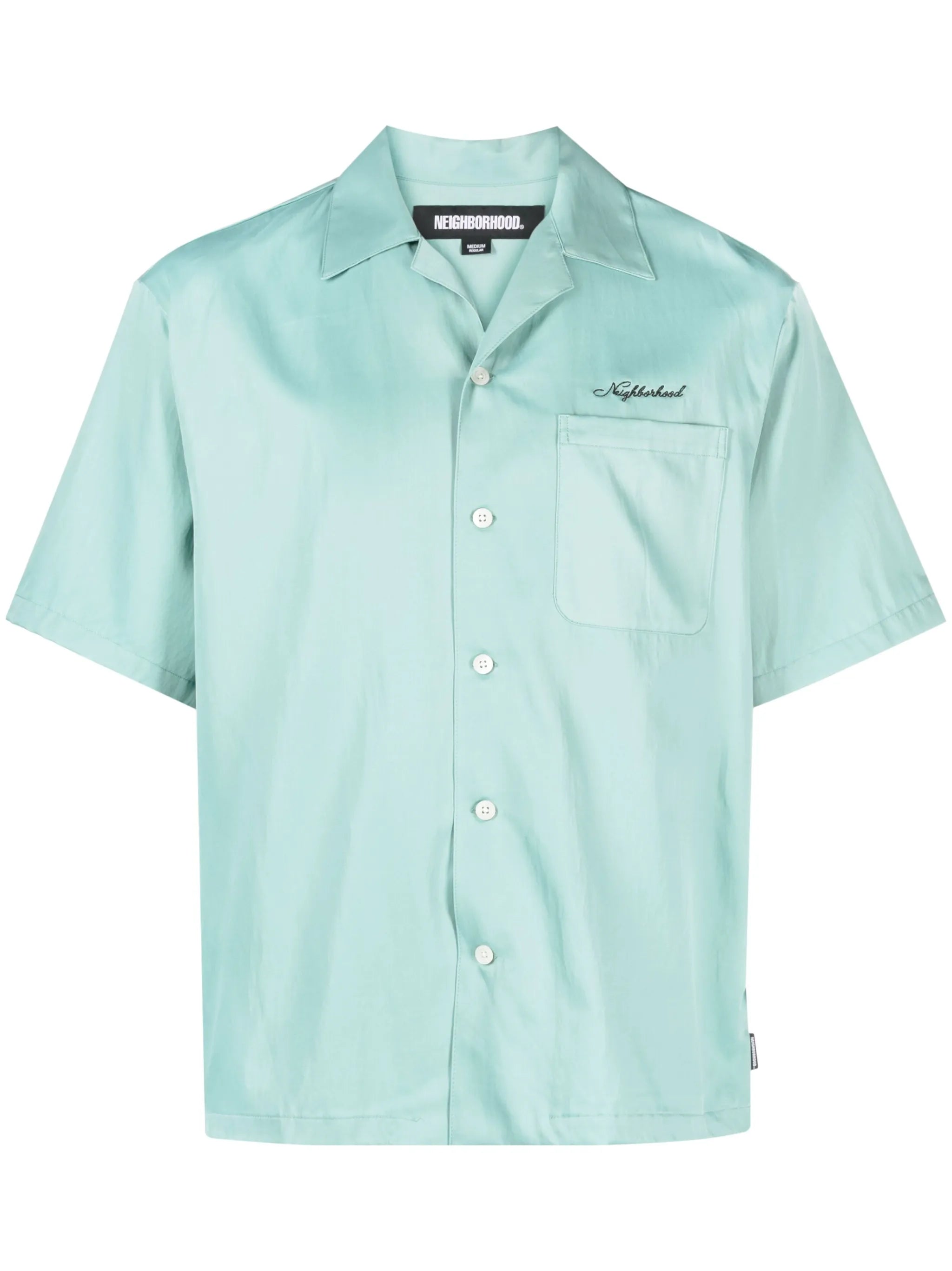 logo-embroidered Cuban-collar shirt