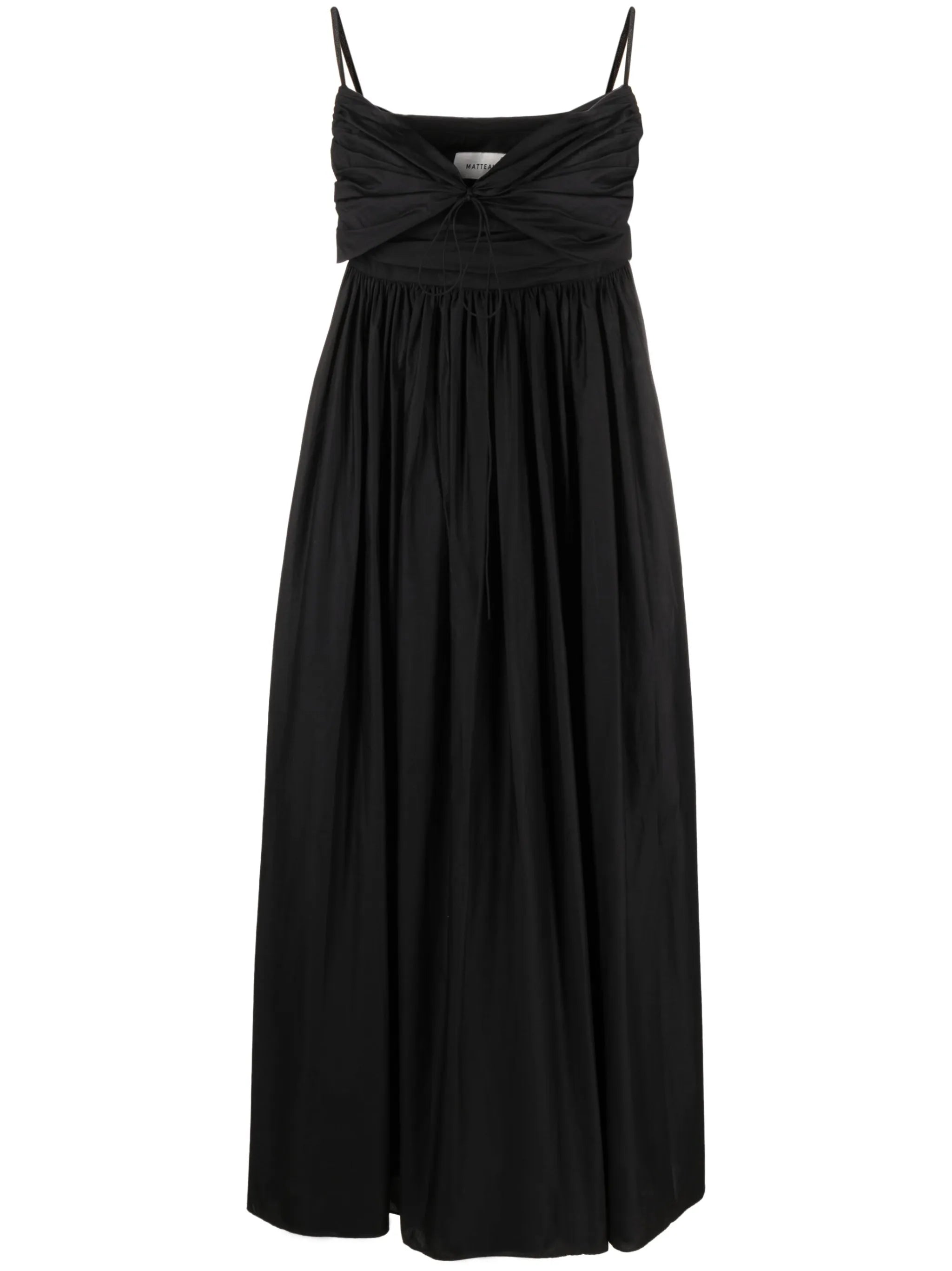 bandeau ruched cotton dress