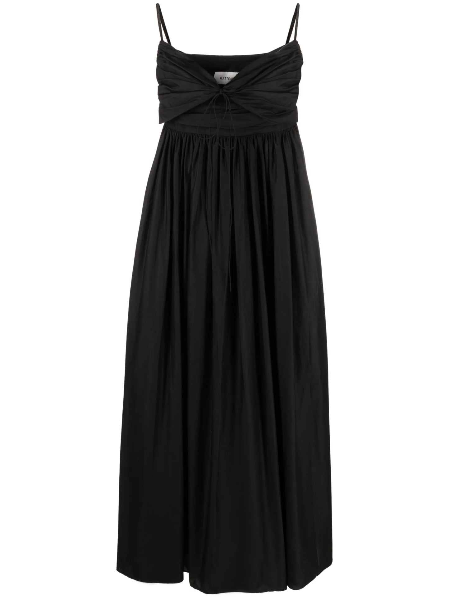 bandeau ruched cotton dress