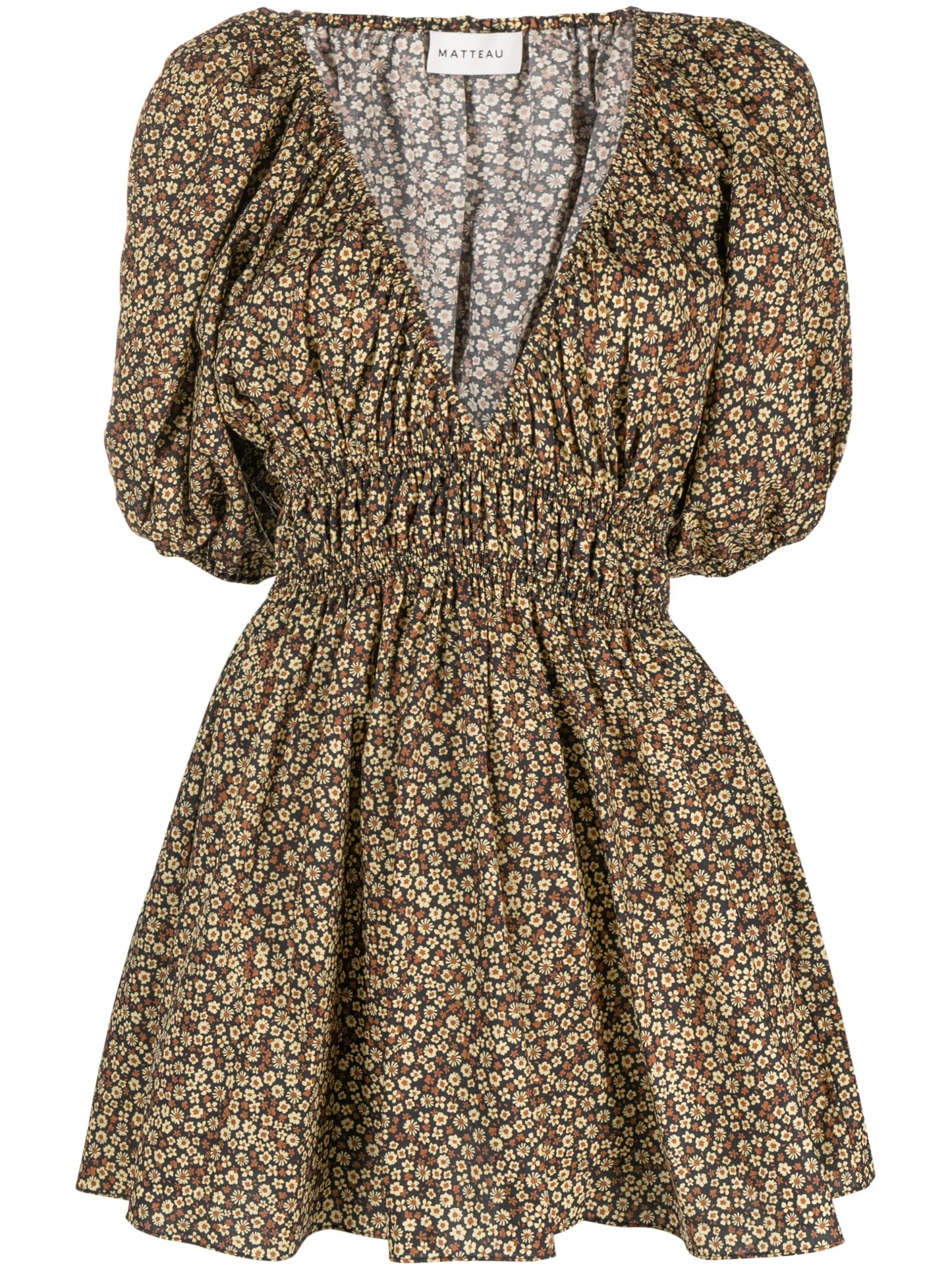 floral-print organic-cotton minidress