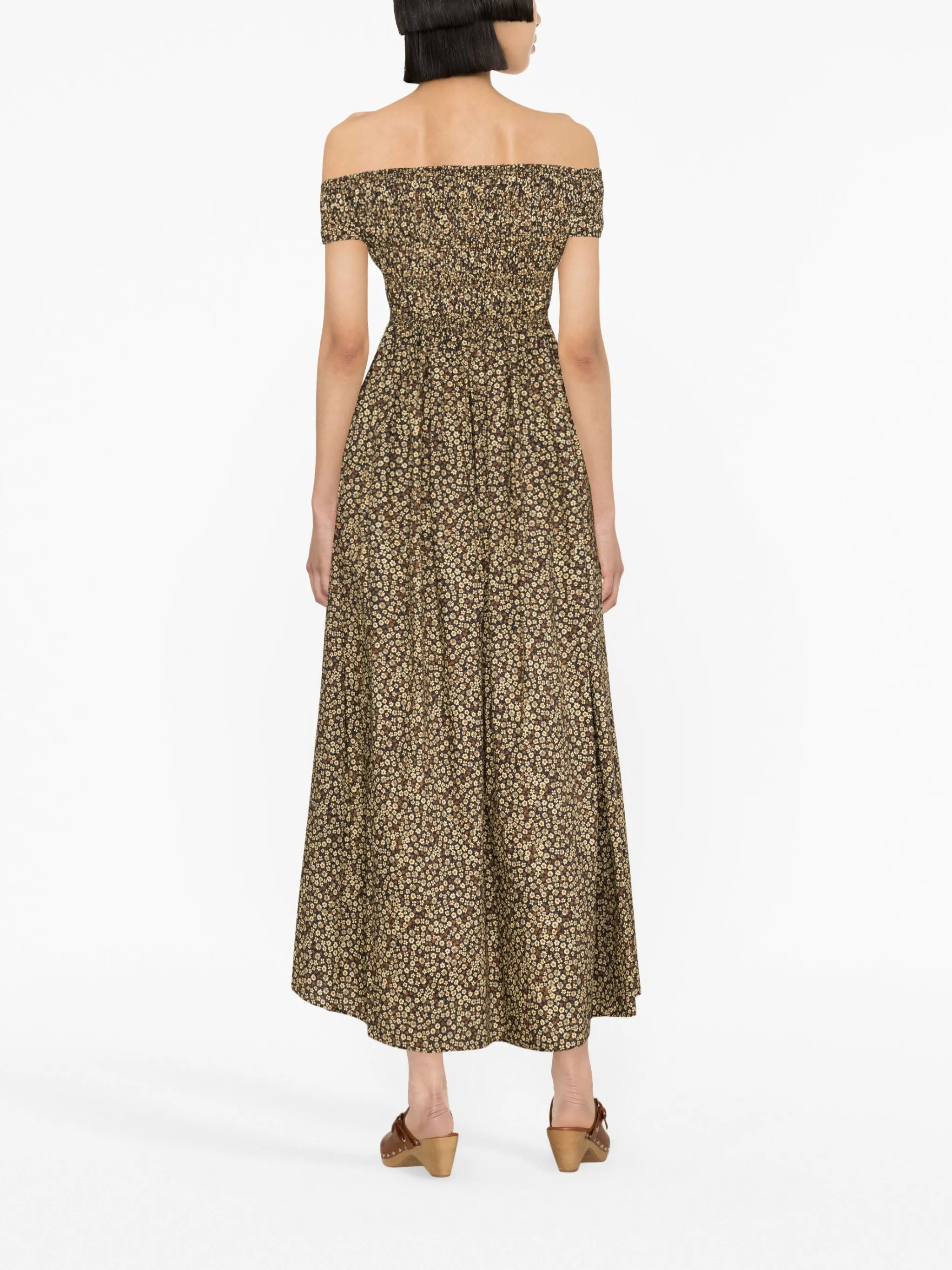 floral-print midi dress