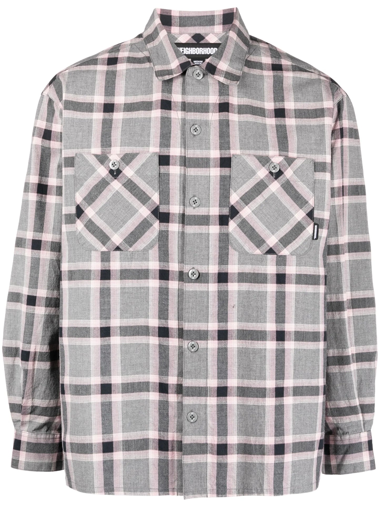 check-pattern long-sleeve shirt