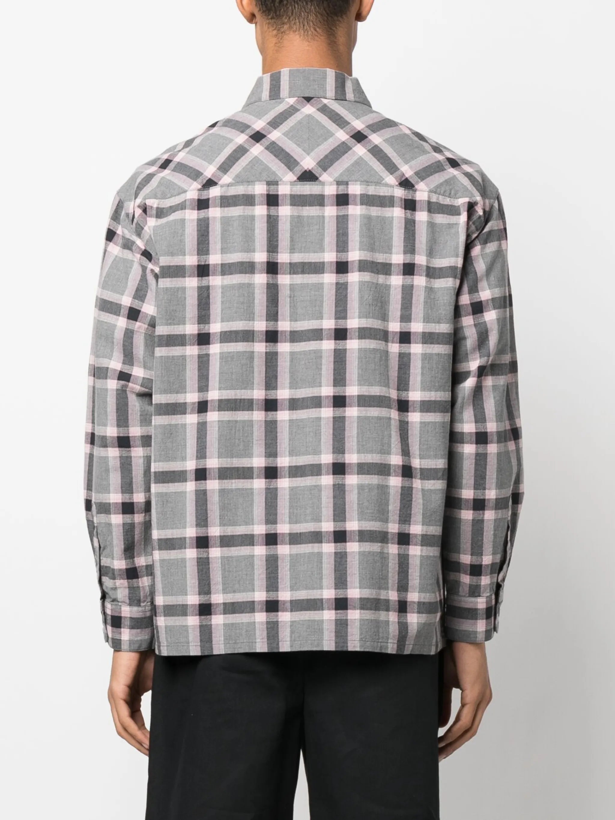 check-pattern long-sleeve shirt