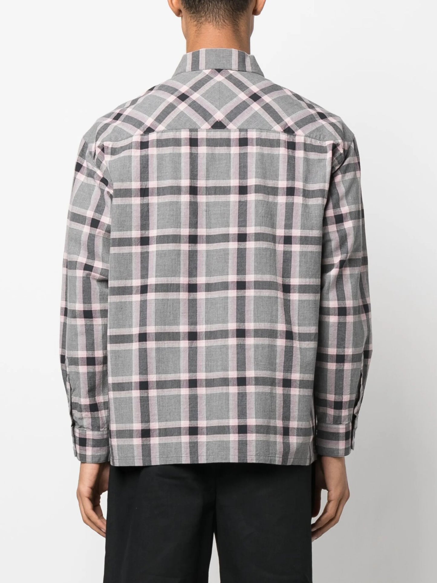 check-pattern long-sleeve shirt