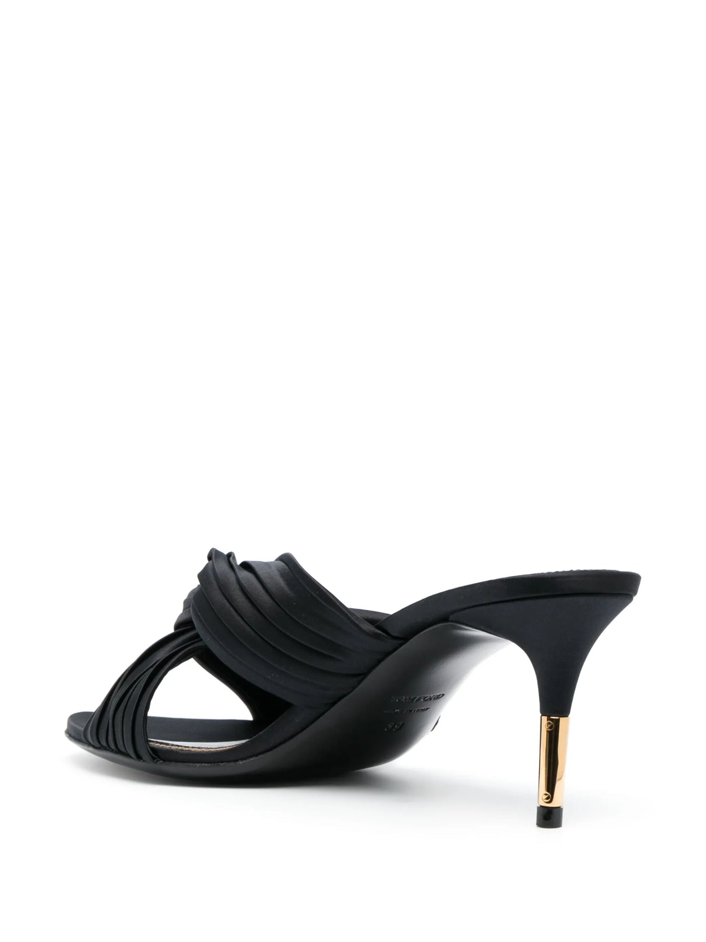 75mm knot-detail pleated sandals
