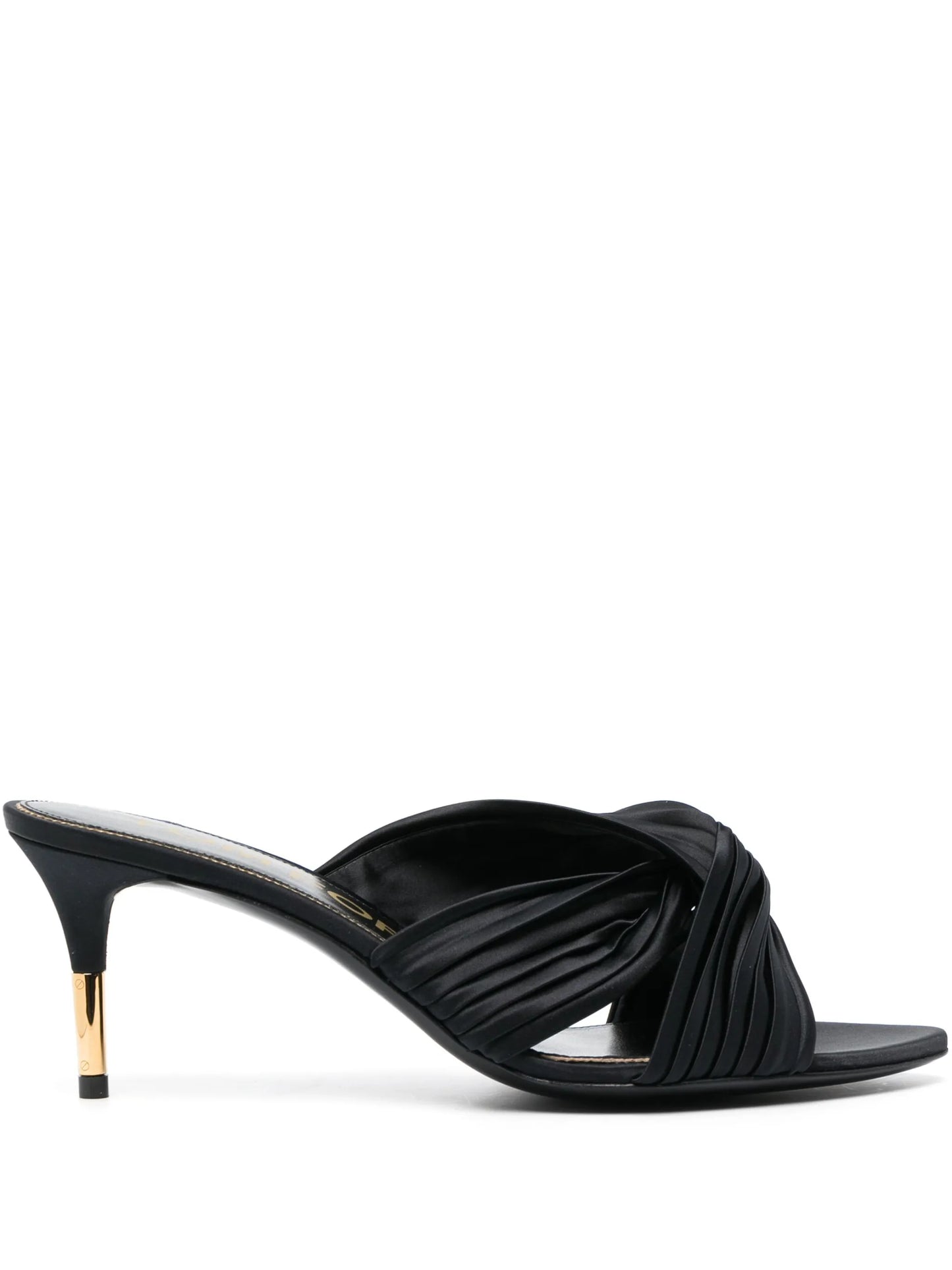 75mm knot-detail pleated sandals