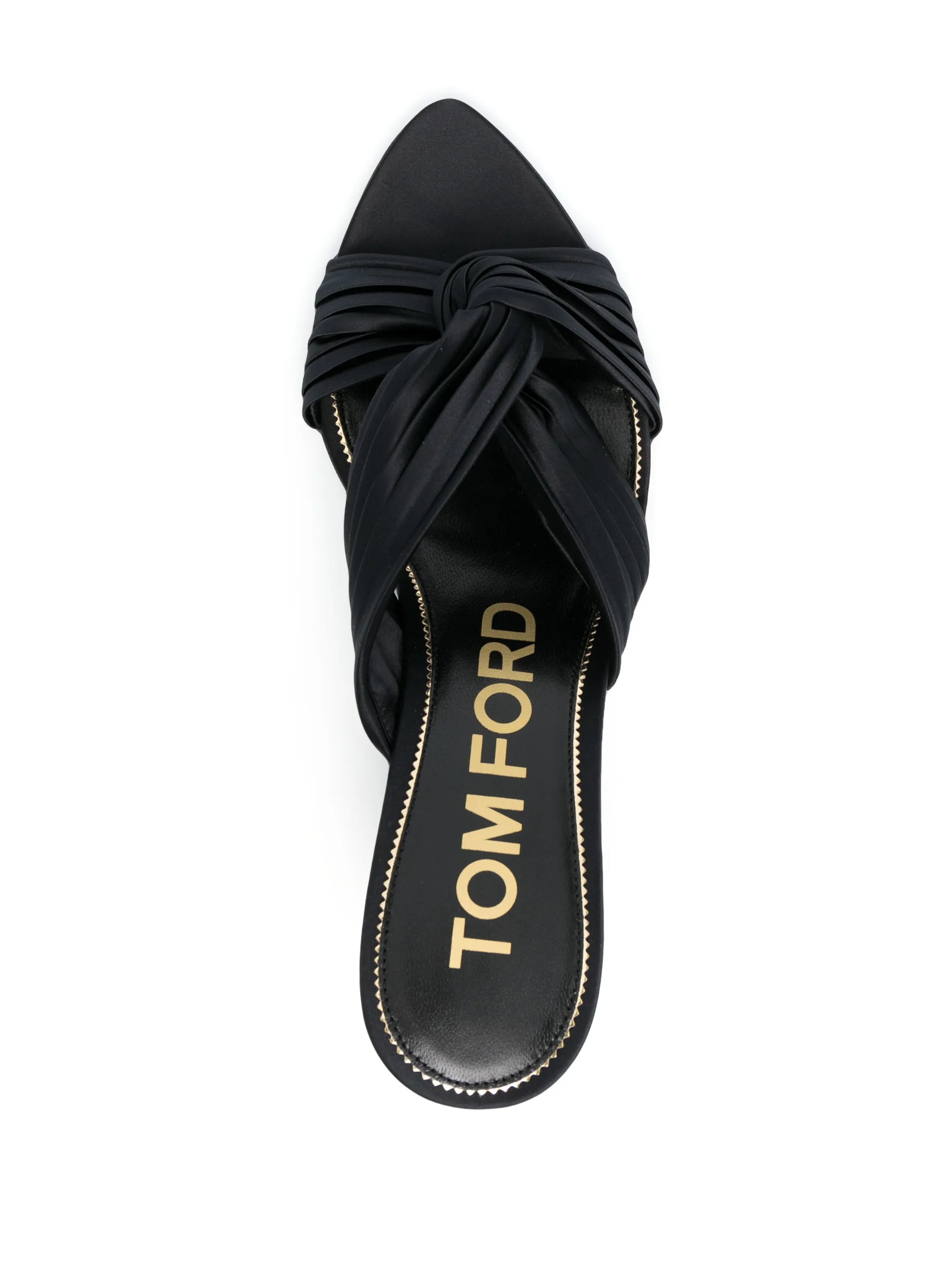 75mm knot-detail pleated sandals