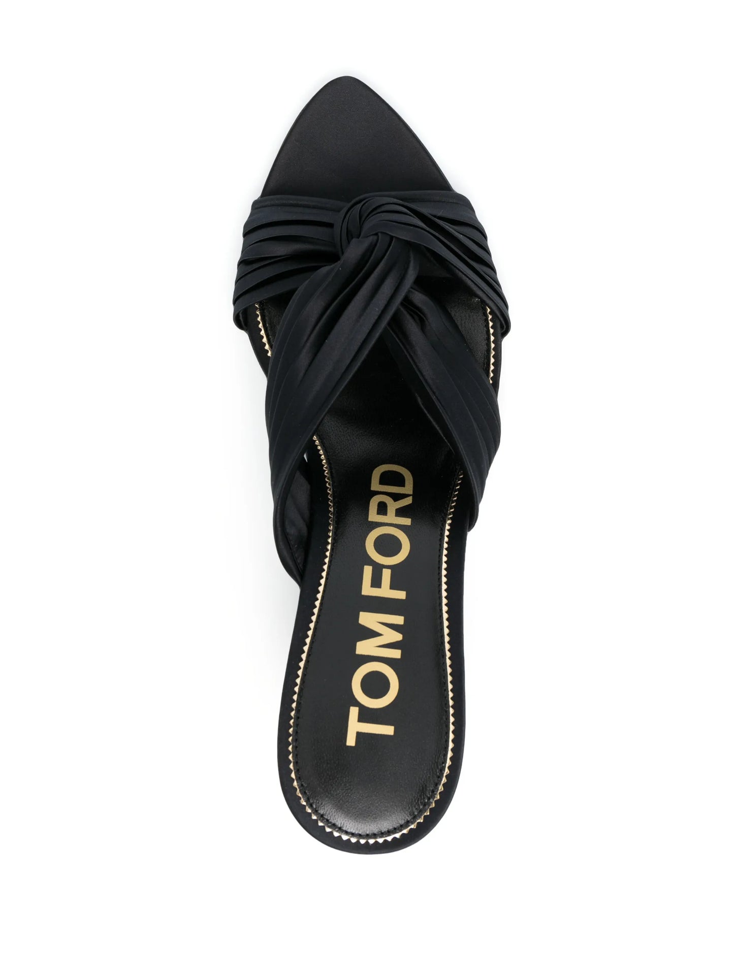 75mm knot-detail pleated sandals