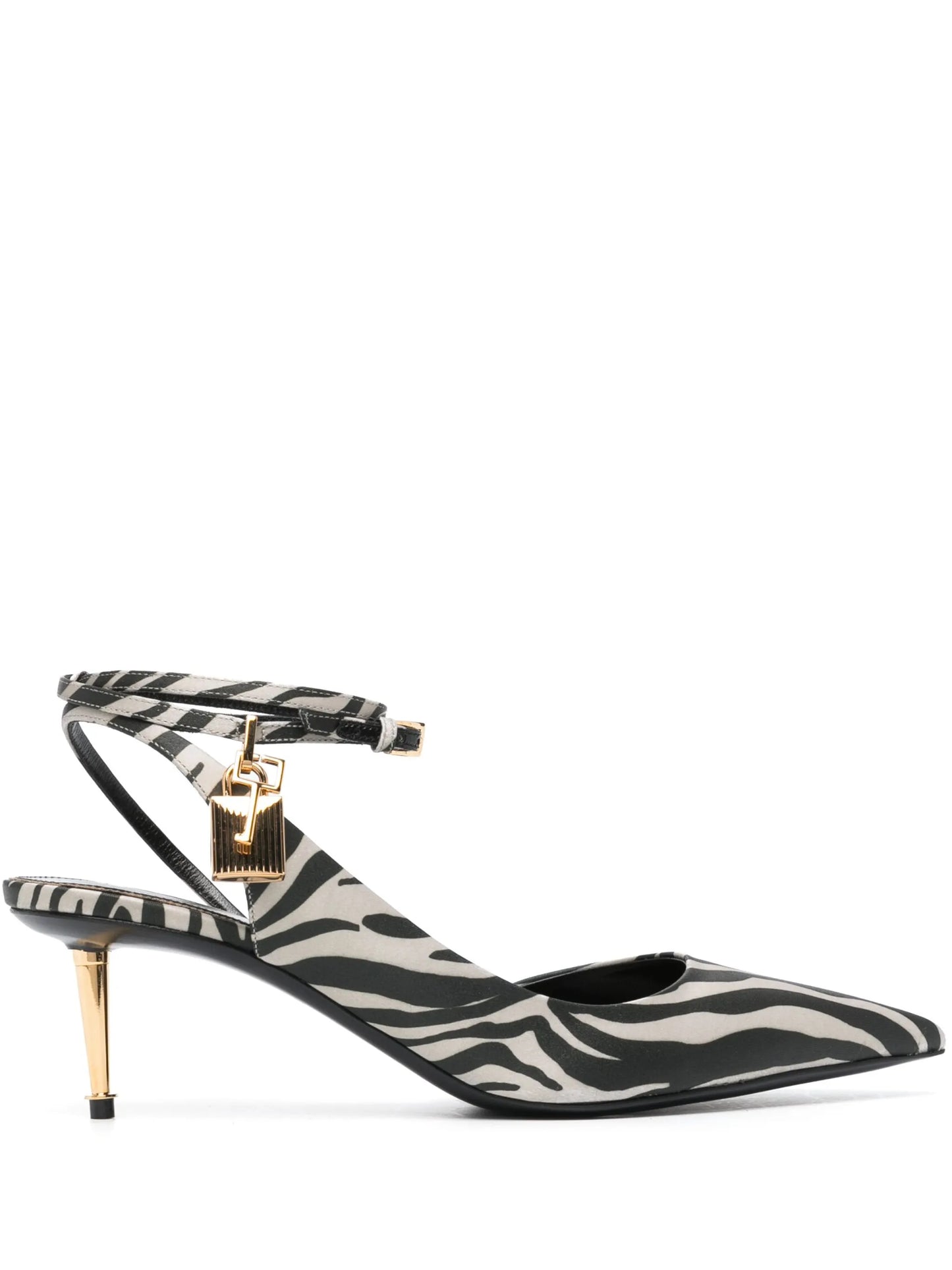 zebra-print 70mm slingback pumps