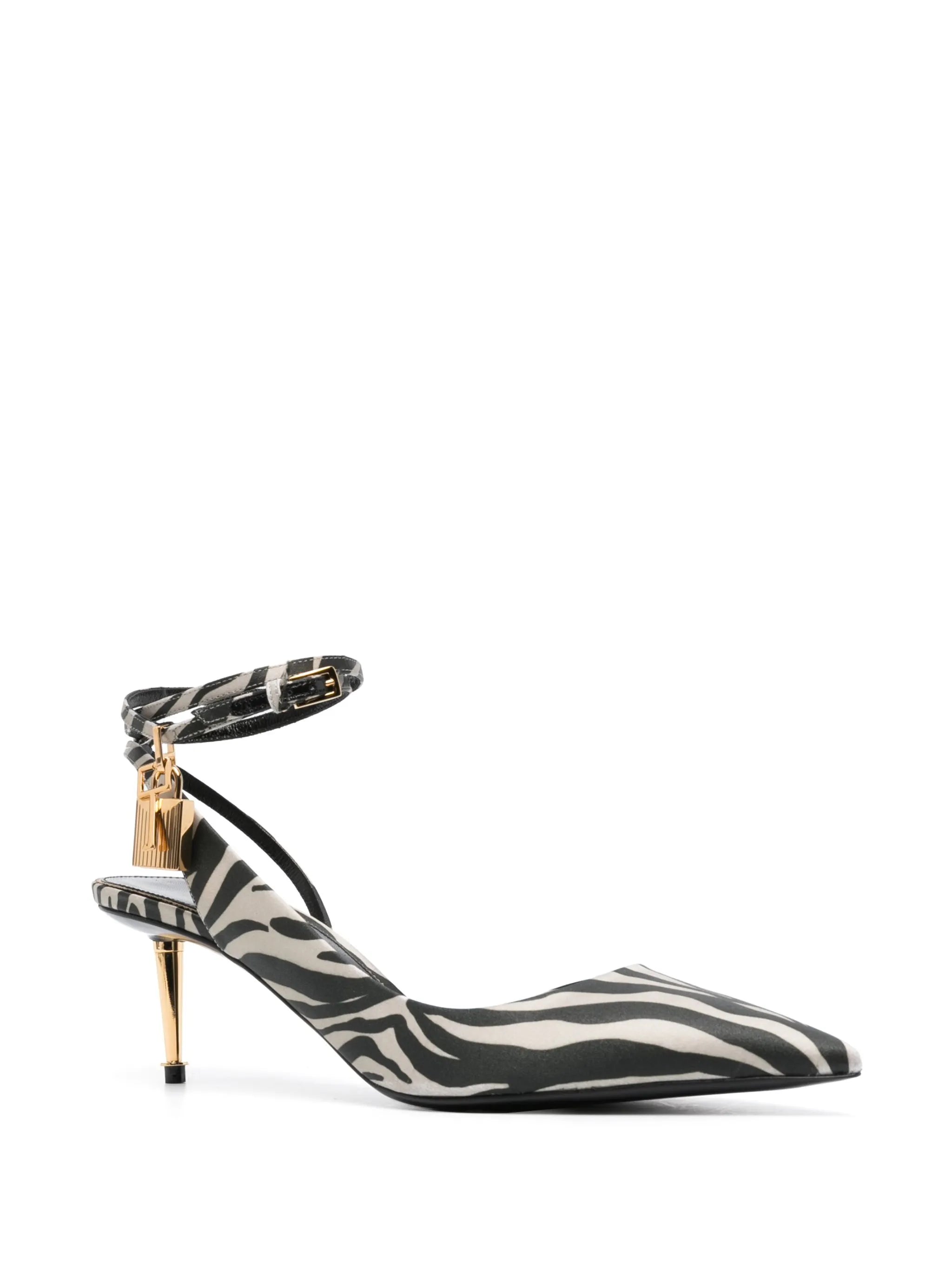 zebra-print 70mm slingback pumps