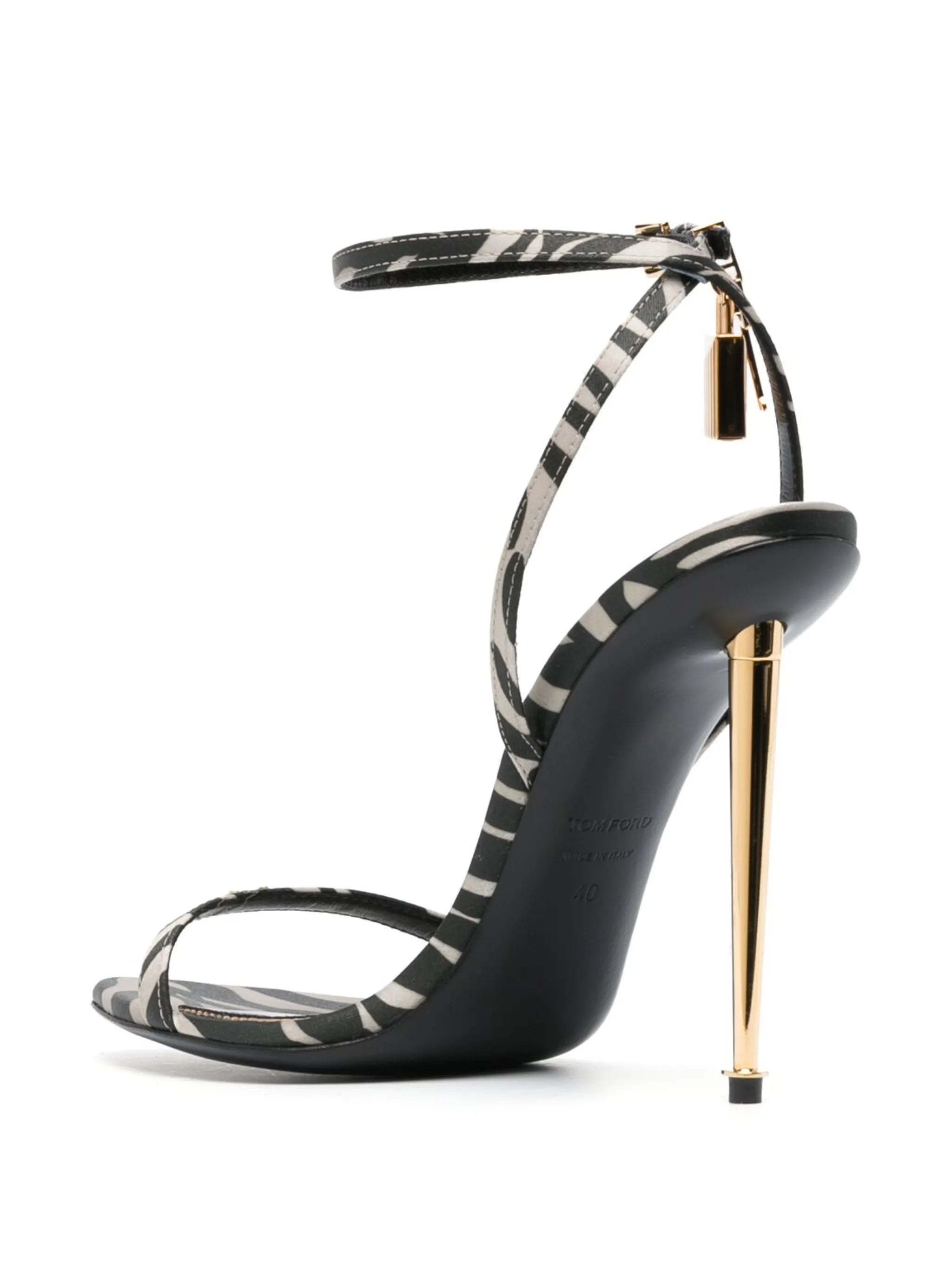 125mm zebra-print sandals