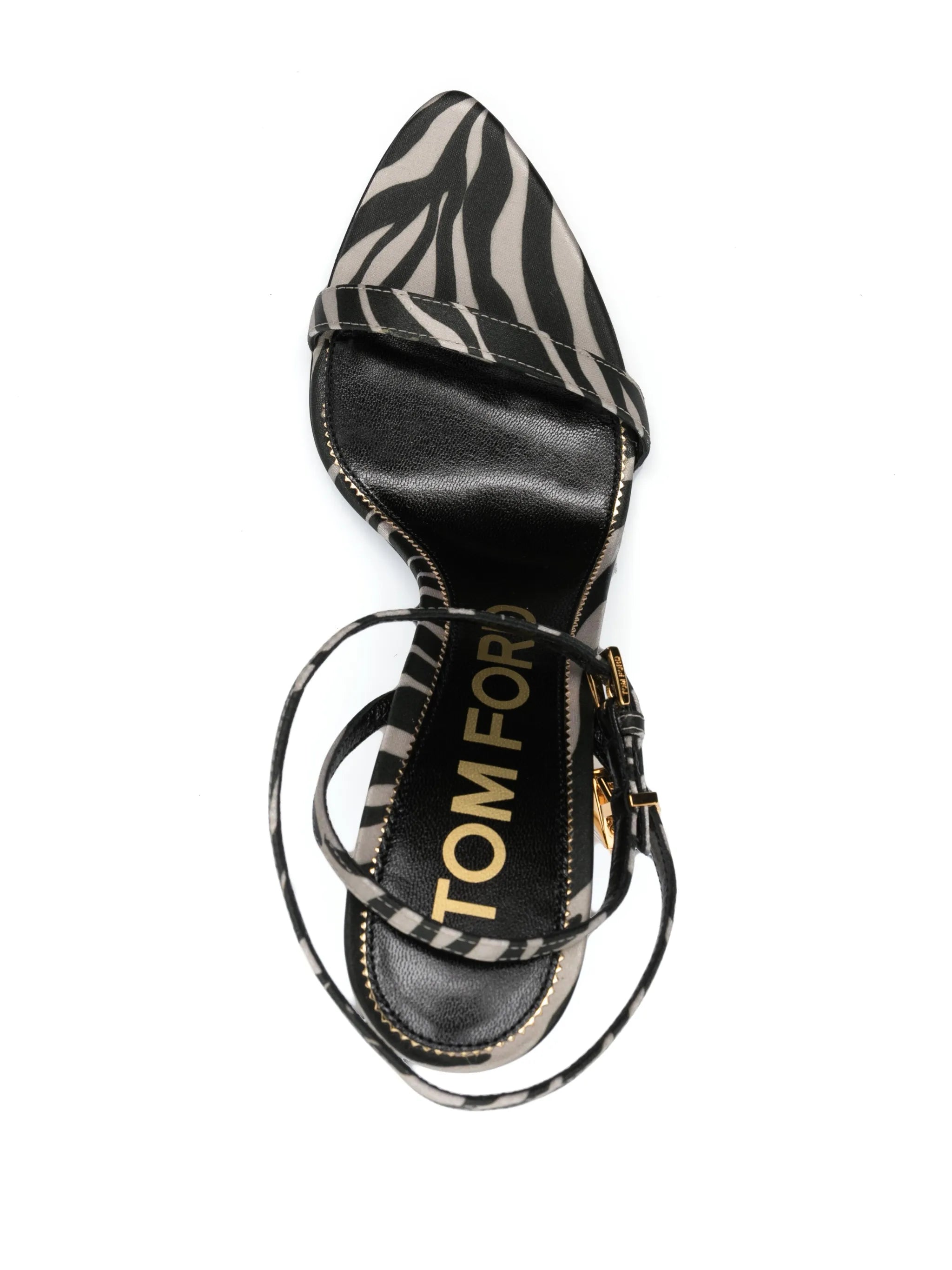 125mm zebra-print sandals