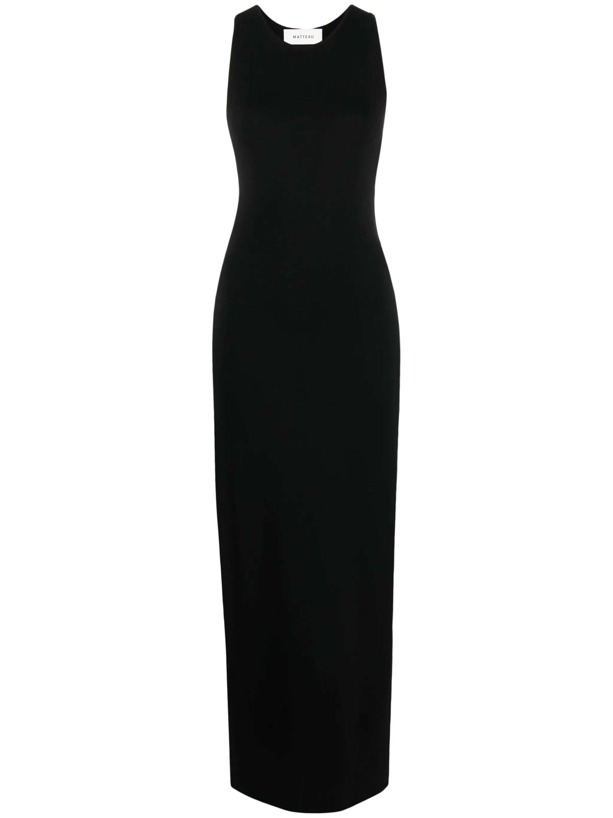 open-back knit maxi dress