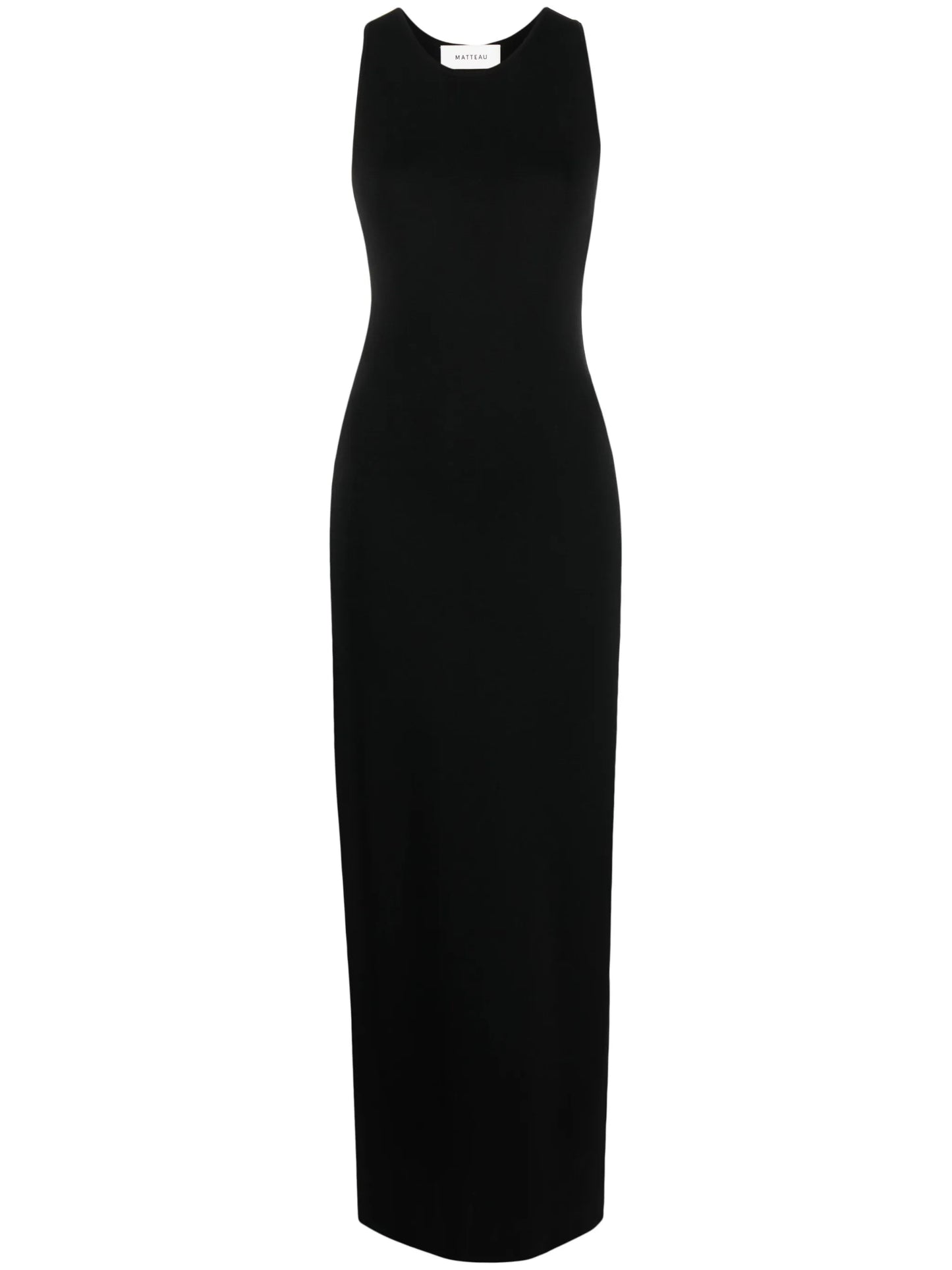 open-back knit maxi dress