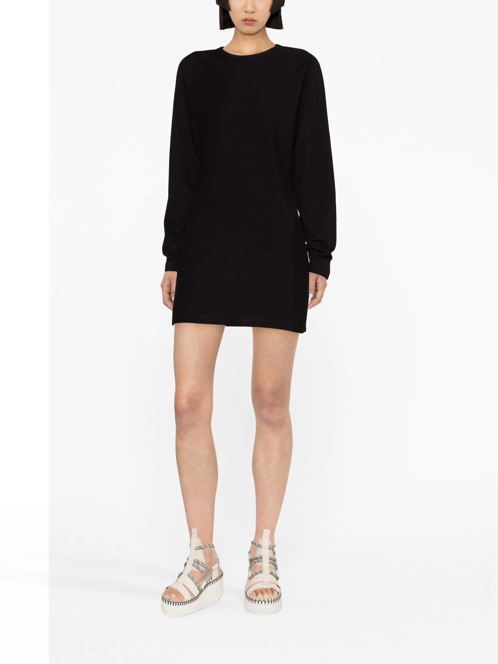 long-sleeve sweatshirt minidress