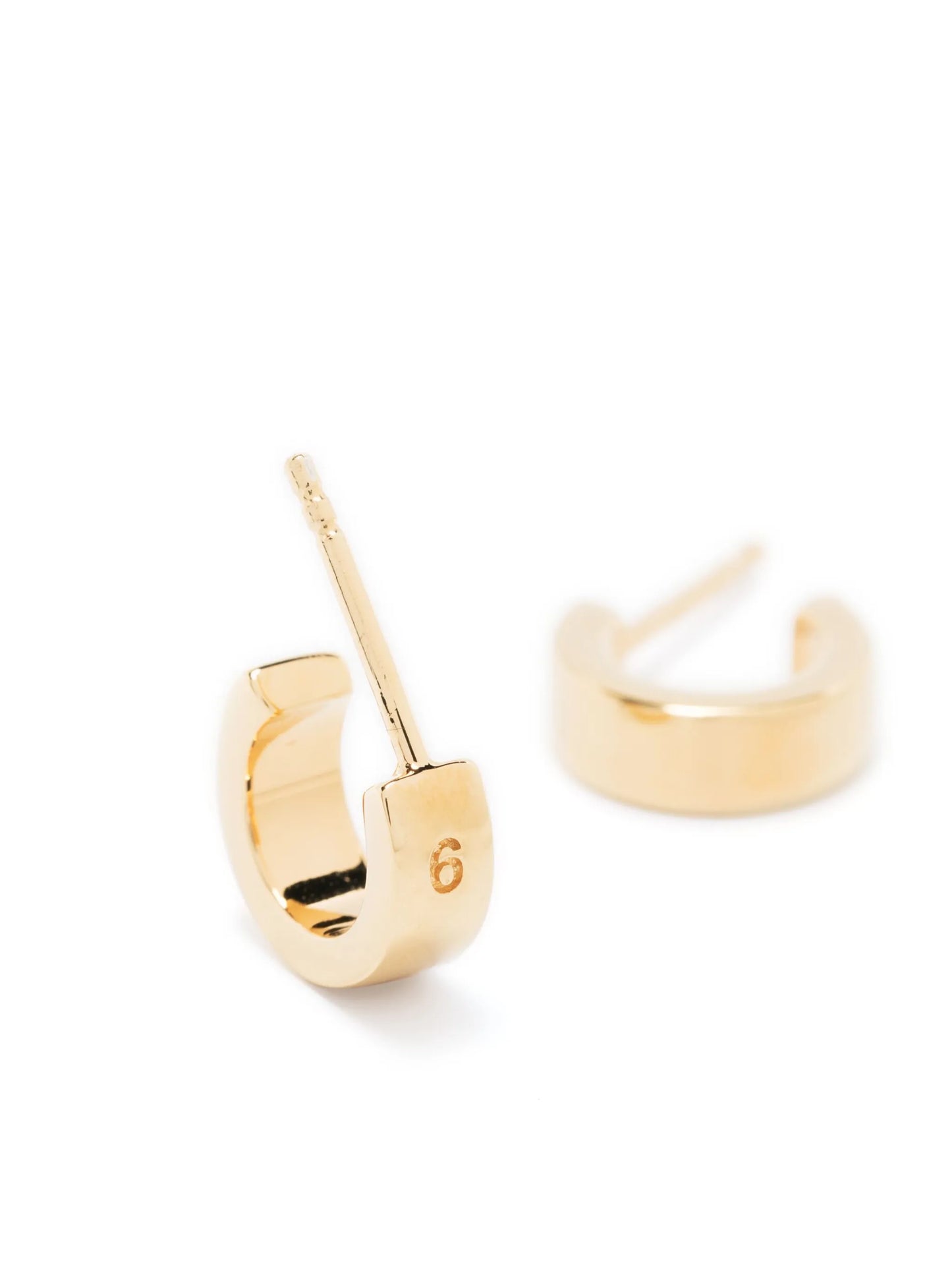Minimal engraved hoop earrings