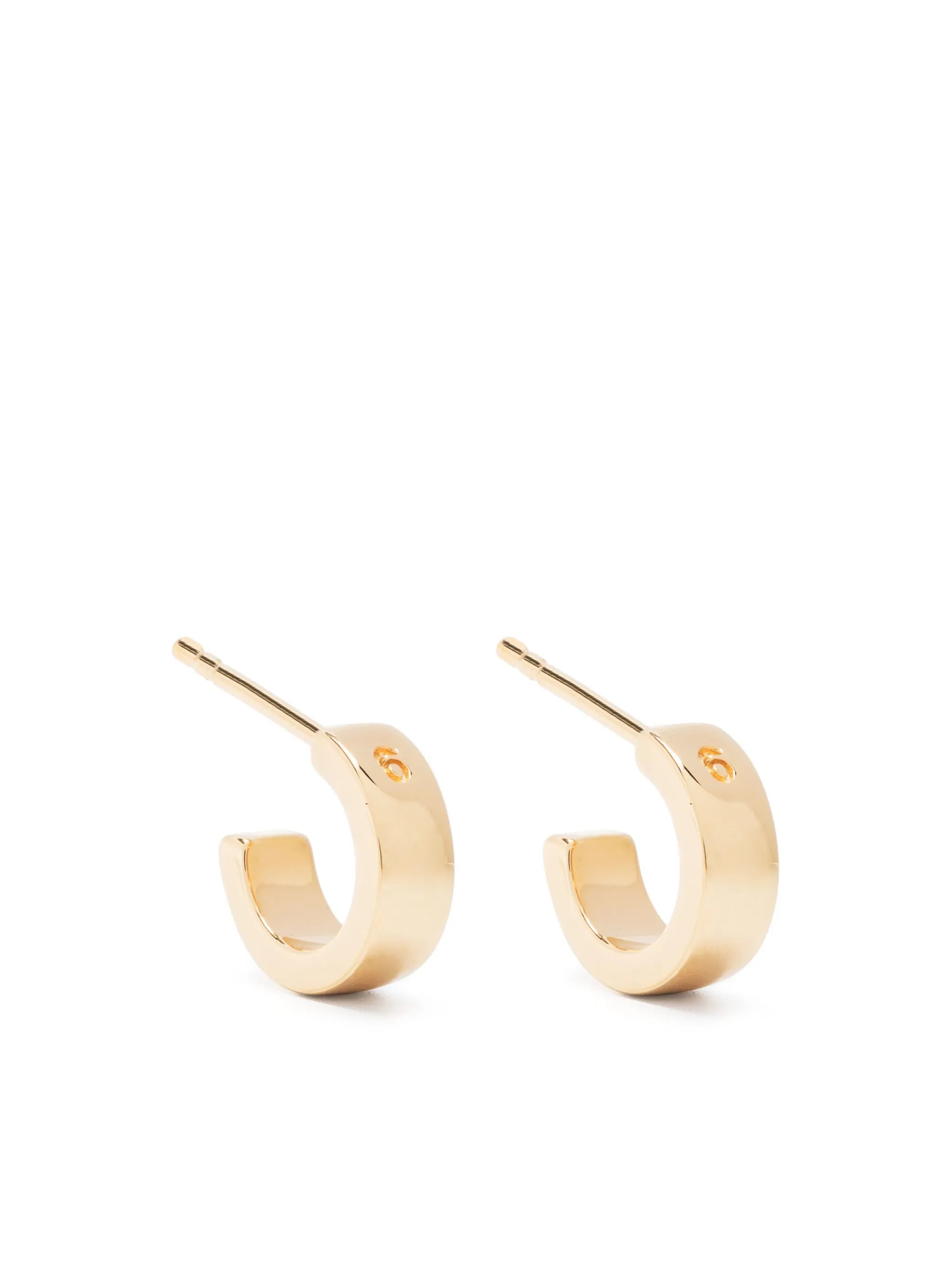 Minimal engraved hoop earrings