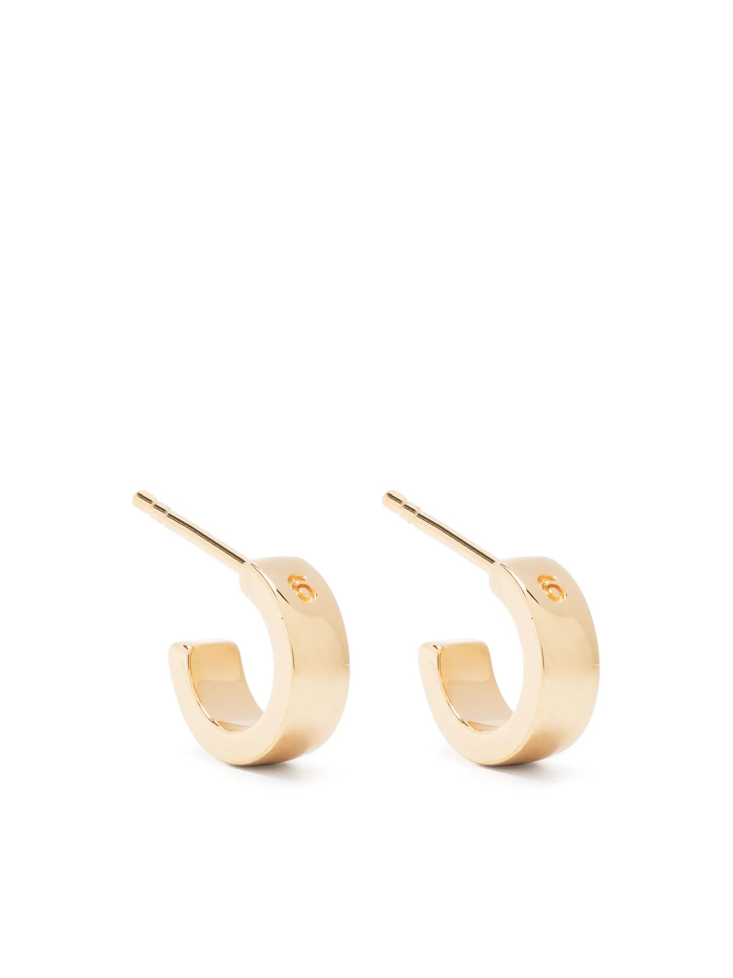 Minimal engraved hoop earrings