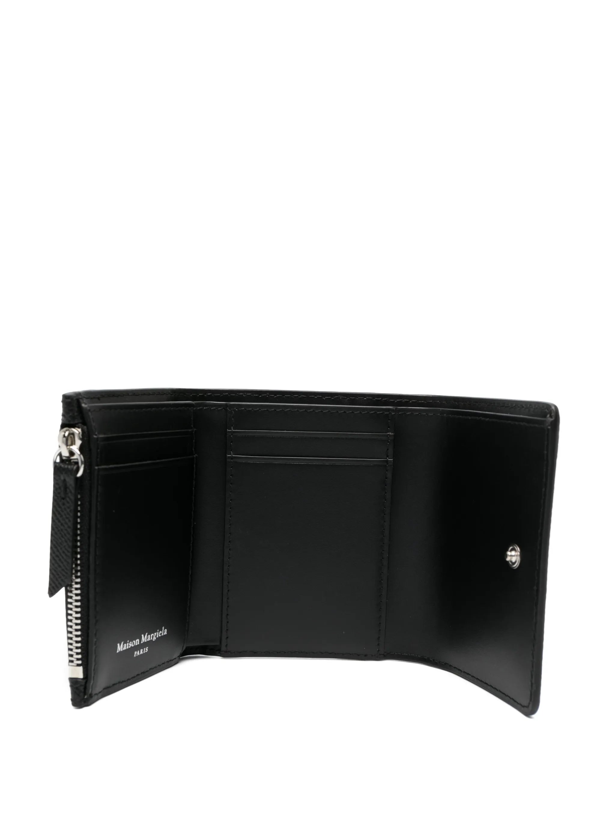 four-stitch logo tri-fold wallet