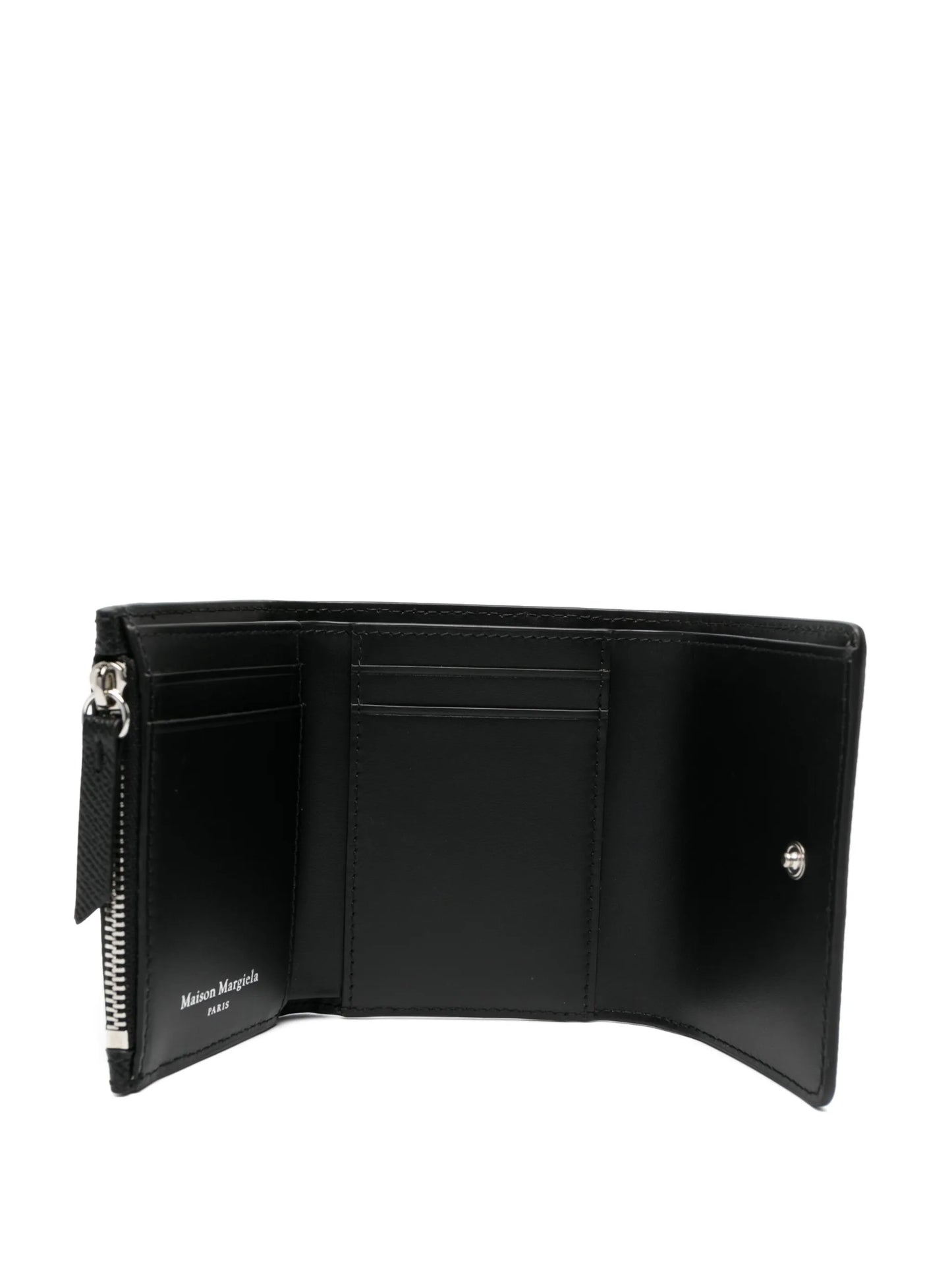 four-stitch logo tri-fold wallet